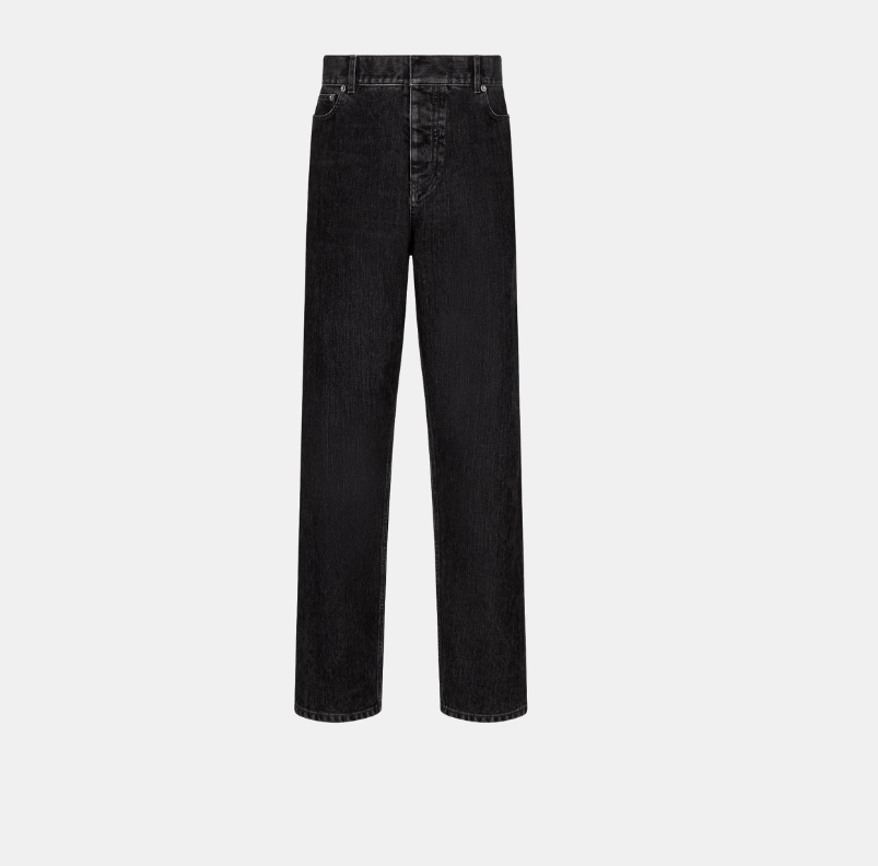 image of Dior O1W1Db10224 Wide-Leg Pants In Black, Women's (Size 32)