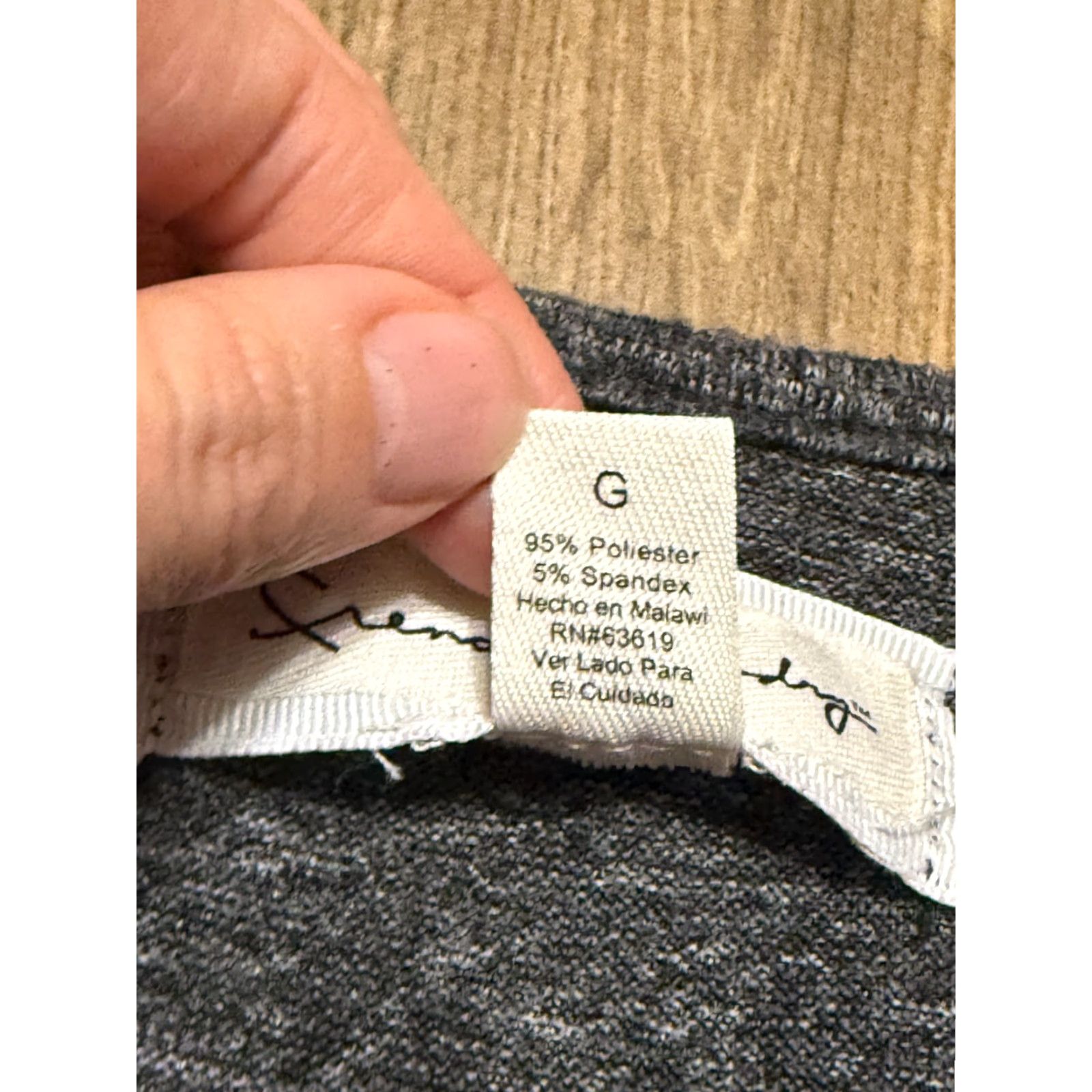 Vintage French Laundry Shirt Women's Large Gray Front Zip Long Sleeve V-Neck Shirt Size L / US 10 / IT 46 - 7 Thumbnail