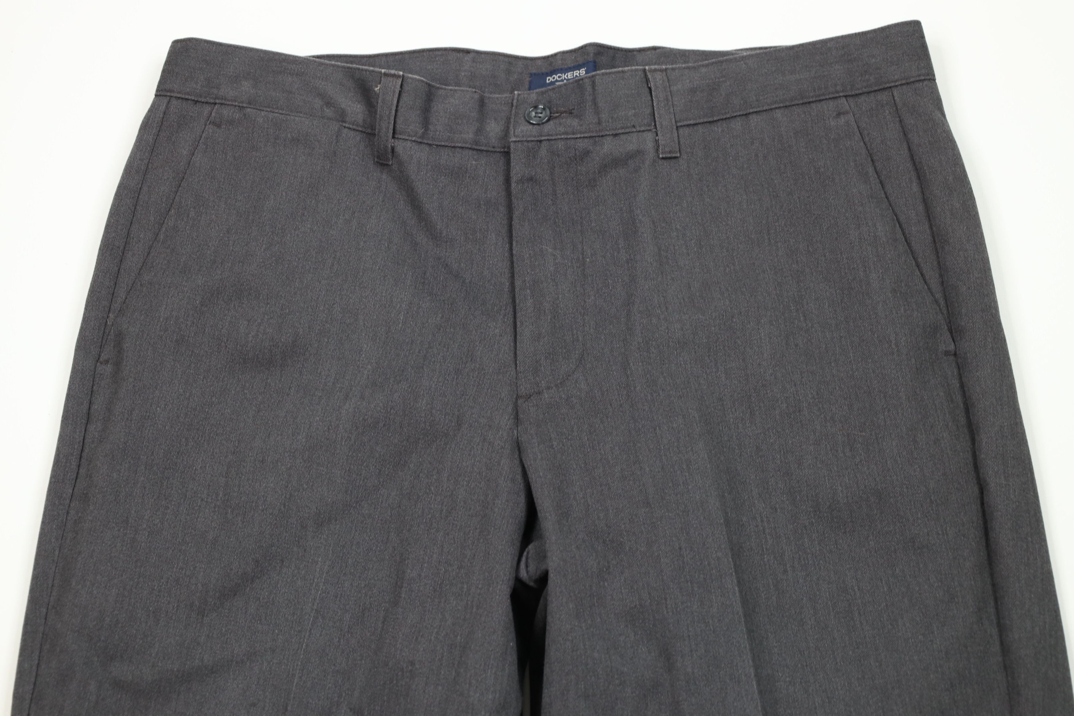 Dockers Vintage Y2K 2002 Dockers Wide Leg Chino Pants Gray Cotton Size US 38 / EU 54 - 2 Thumbnail