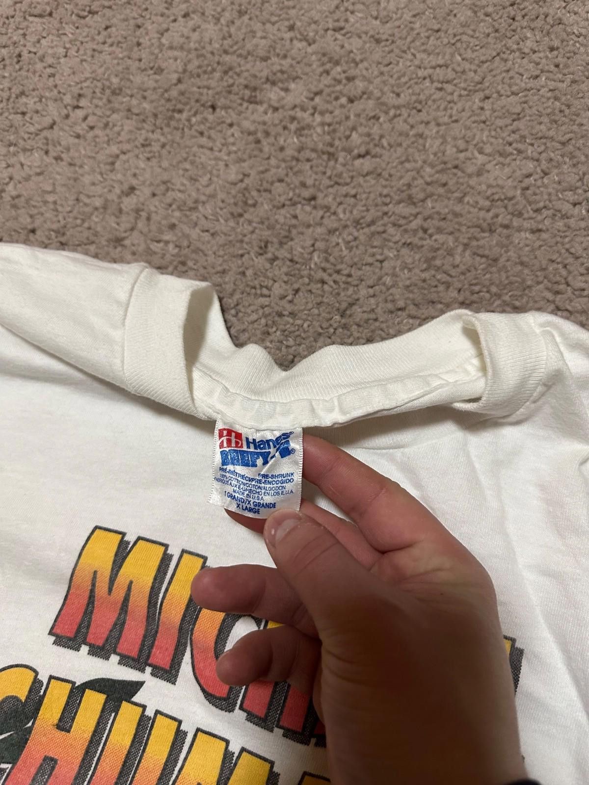 Hanes Vtg Michael Schumacher F1 World Champion 94 Benetton T-Shirt Size US XL / EU 56 / 4 - 6 Thumbnail