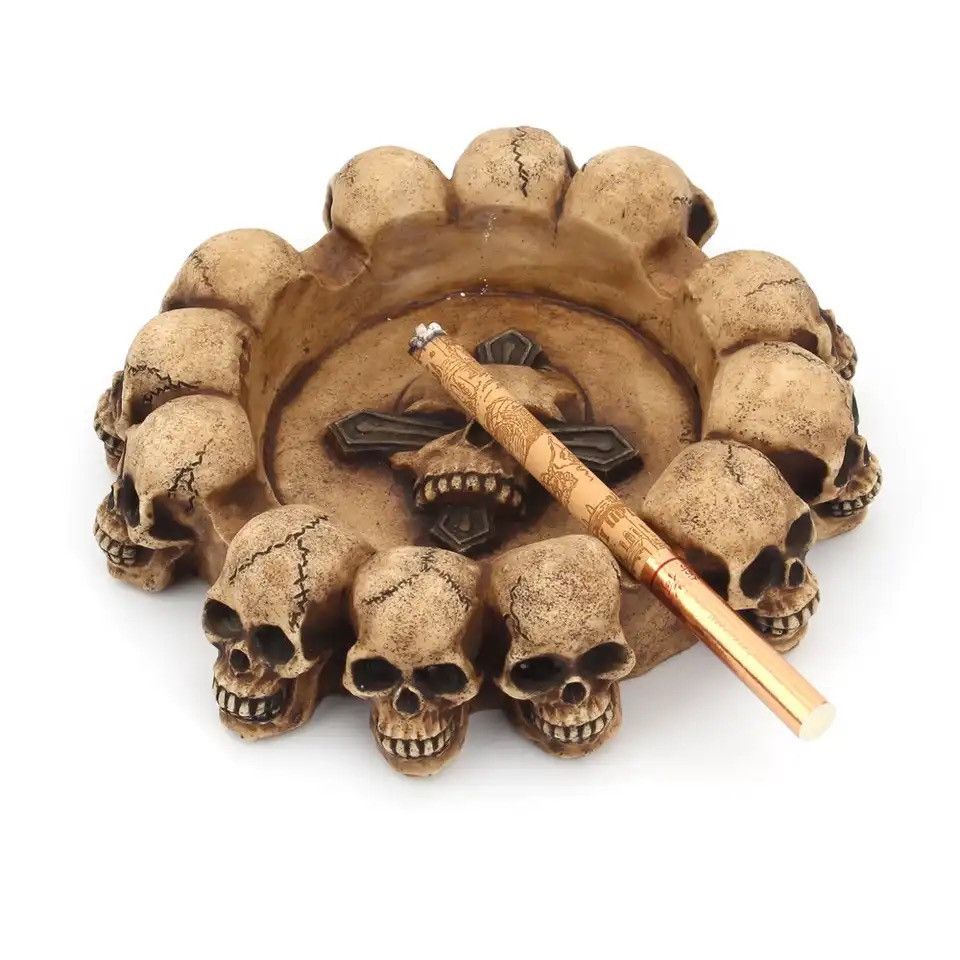 Vintage Creative Round Skull Ashtray Size ONE SIZE - 1 Thumbnail