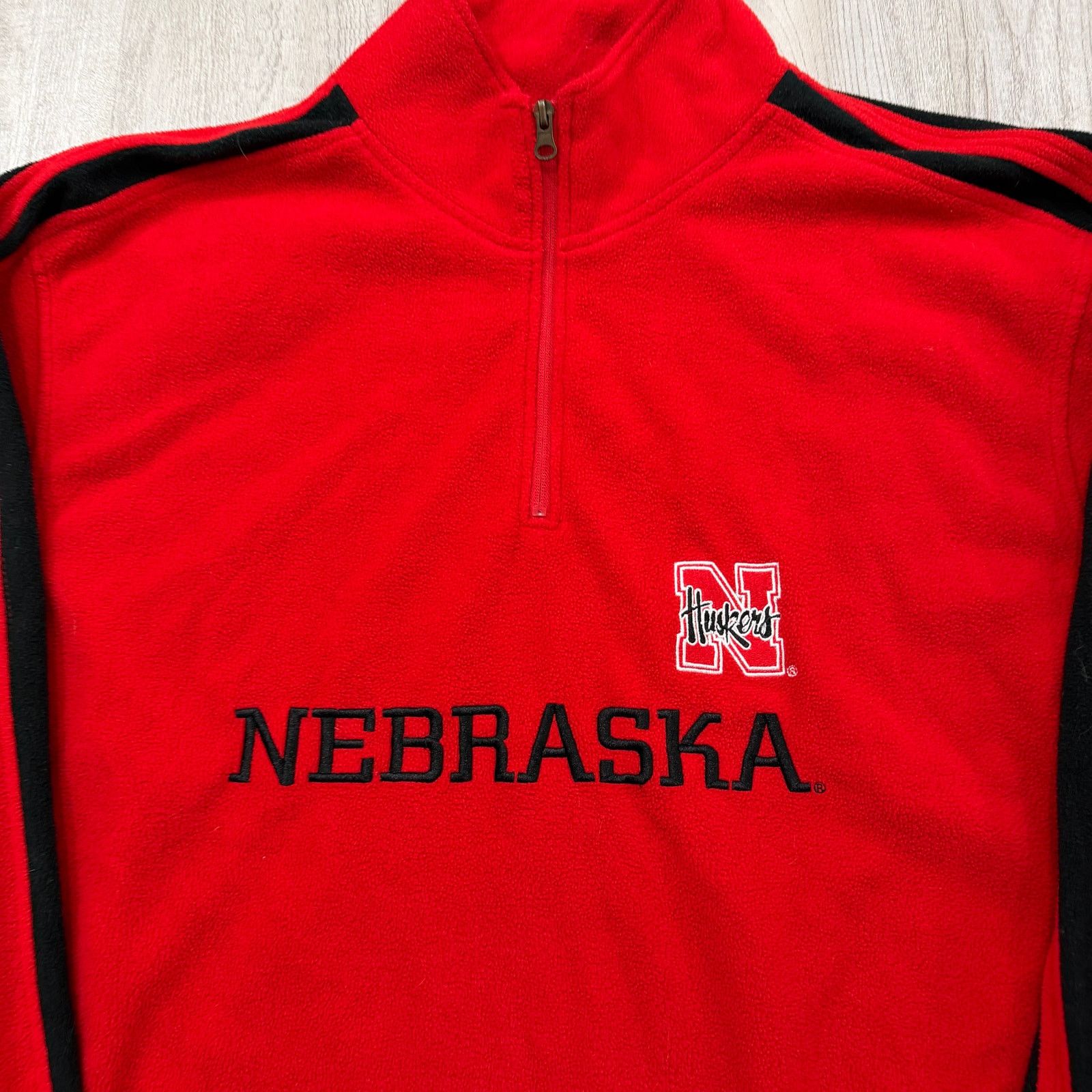 Vintage Vintage Nebraska Cornhuskers 1/4 Zip Fleece Pullover Large Size US L / EU 52-54 / 3 - 3 Thumbnail