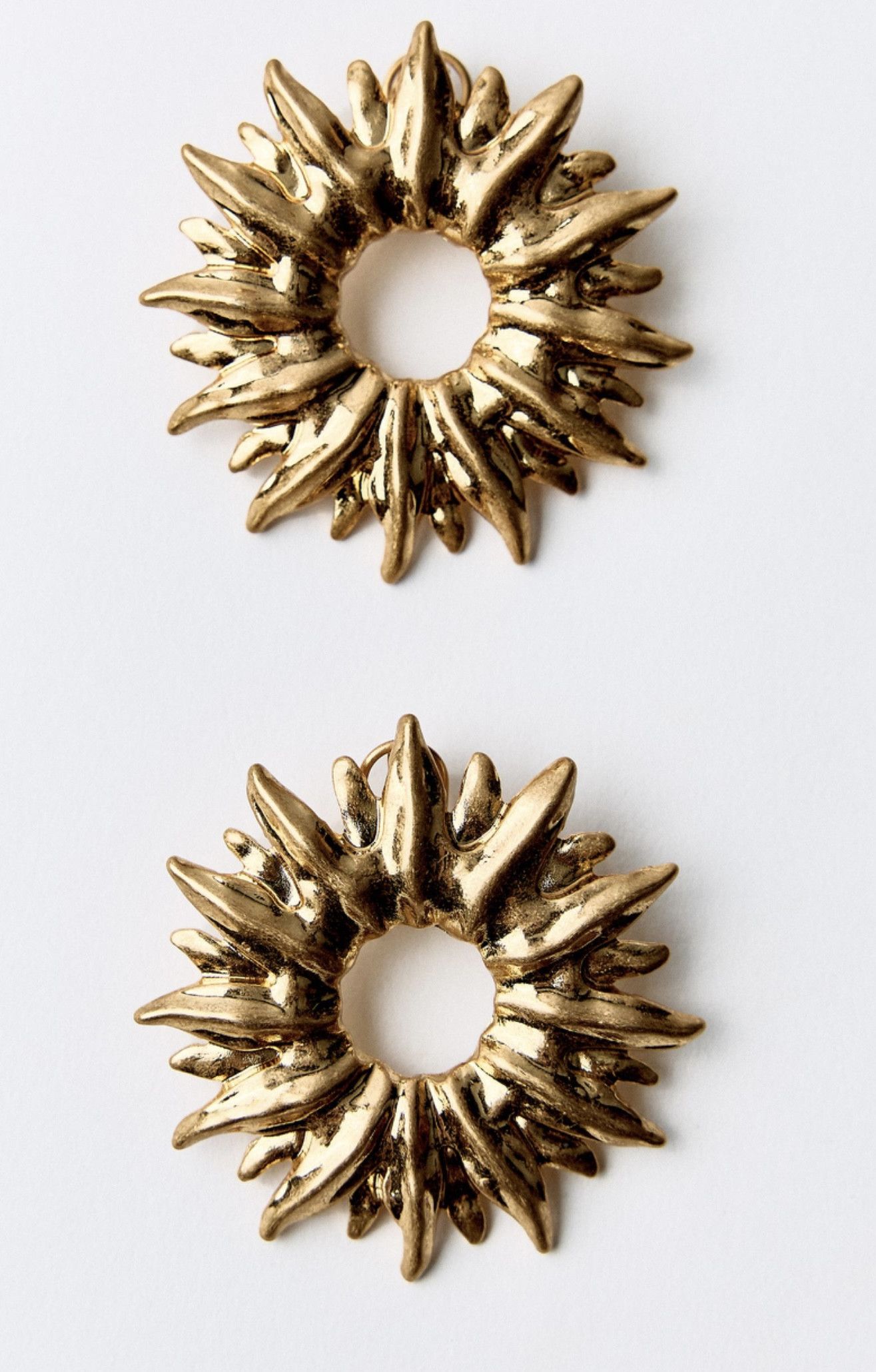 Zara Zara metallic sun earrings BNWT Size ONE SIZE - 2 Thumbnail