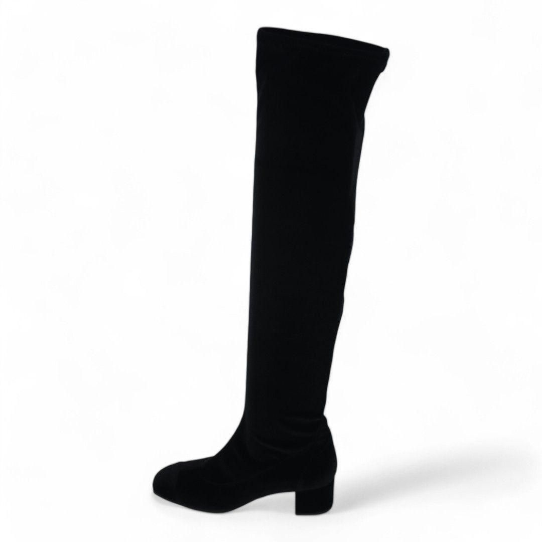 Giuseppe Zanotti Giuseppe Zanotti Velvet Over the Knee Boots Size US 6.5 / IT 36.5 - 3 Thumbnail