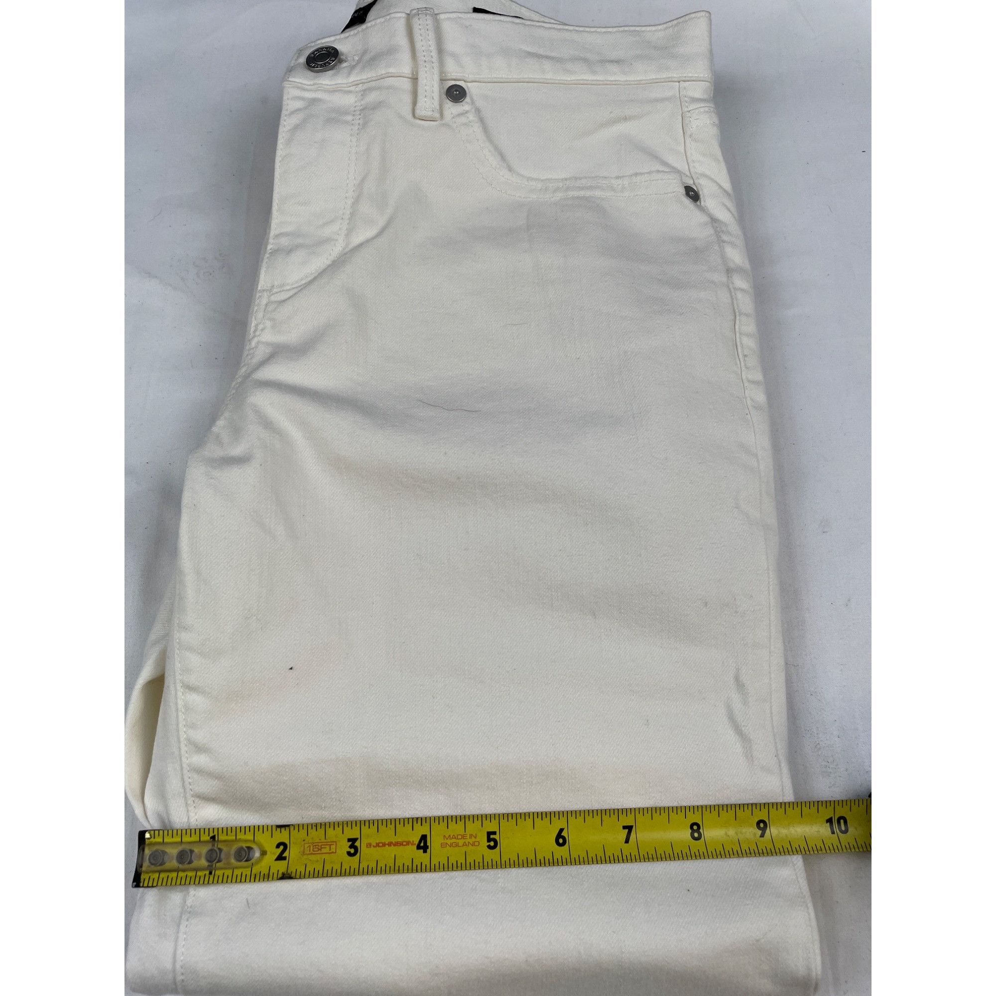 Banana Republic Banana Republic Women's White Mid Rise/ Straight/ Cropped Si Size 28" / US 6 / IT 42 - 6 Thumbnail