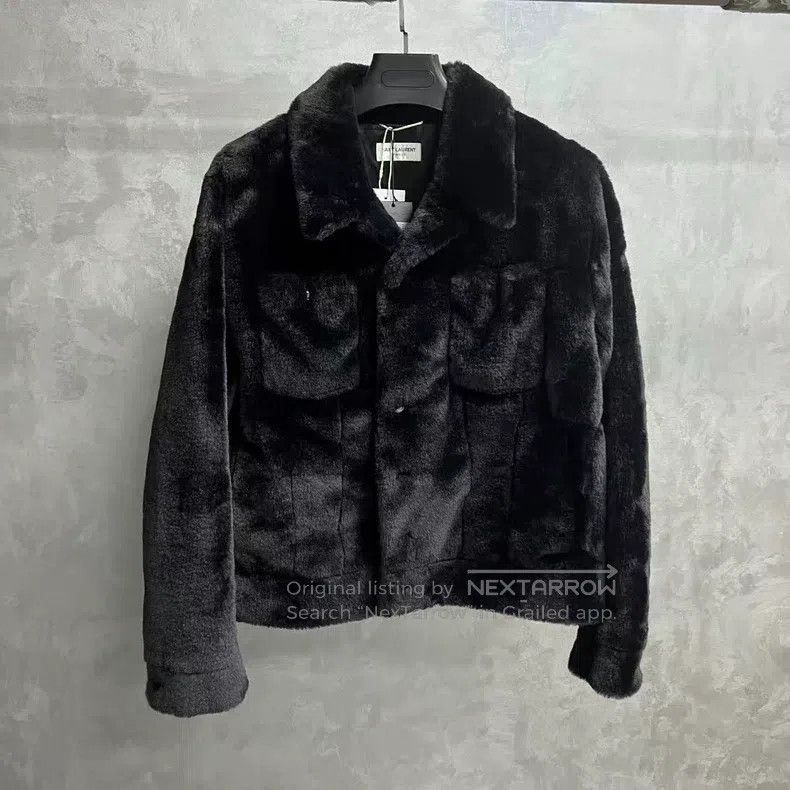 Saint Laurent Paris Saint Laurent Paris Black Solid Lapel Single-Breasted Long Size US L / EU 52-54 / 3 - 1 Thumbnail
