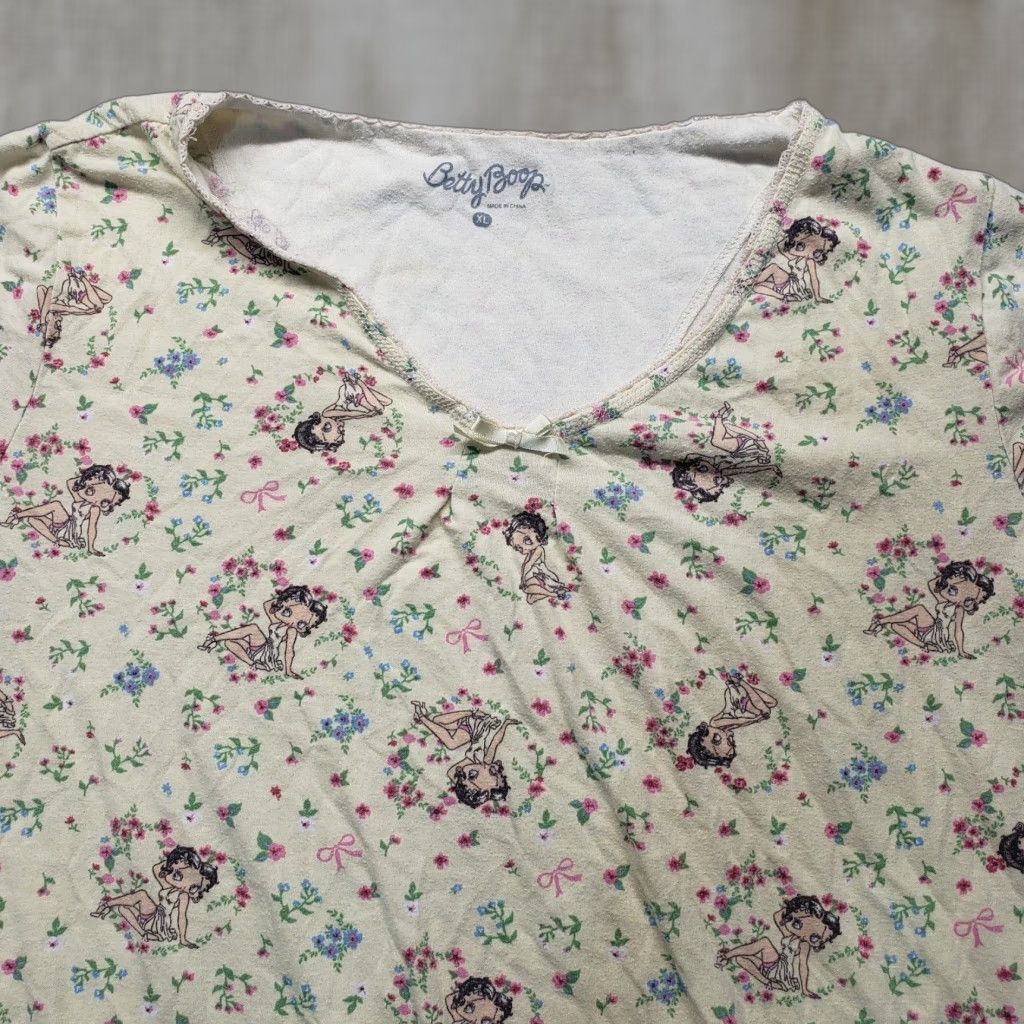 Vintage VINTAGE Betty Boop Yellow All Over Print Shirt 90s Men's XL Size XL / US 12-14 / IT 48-50 - 1 Thumbnail