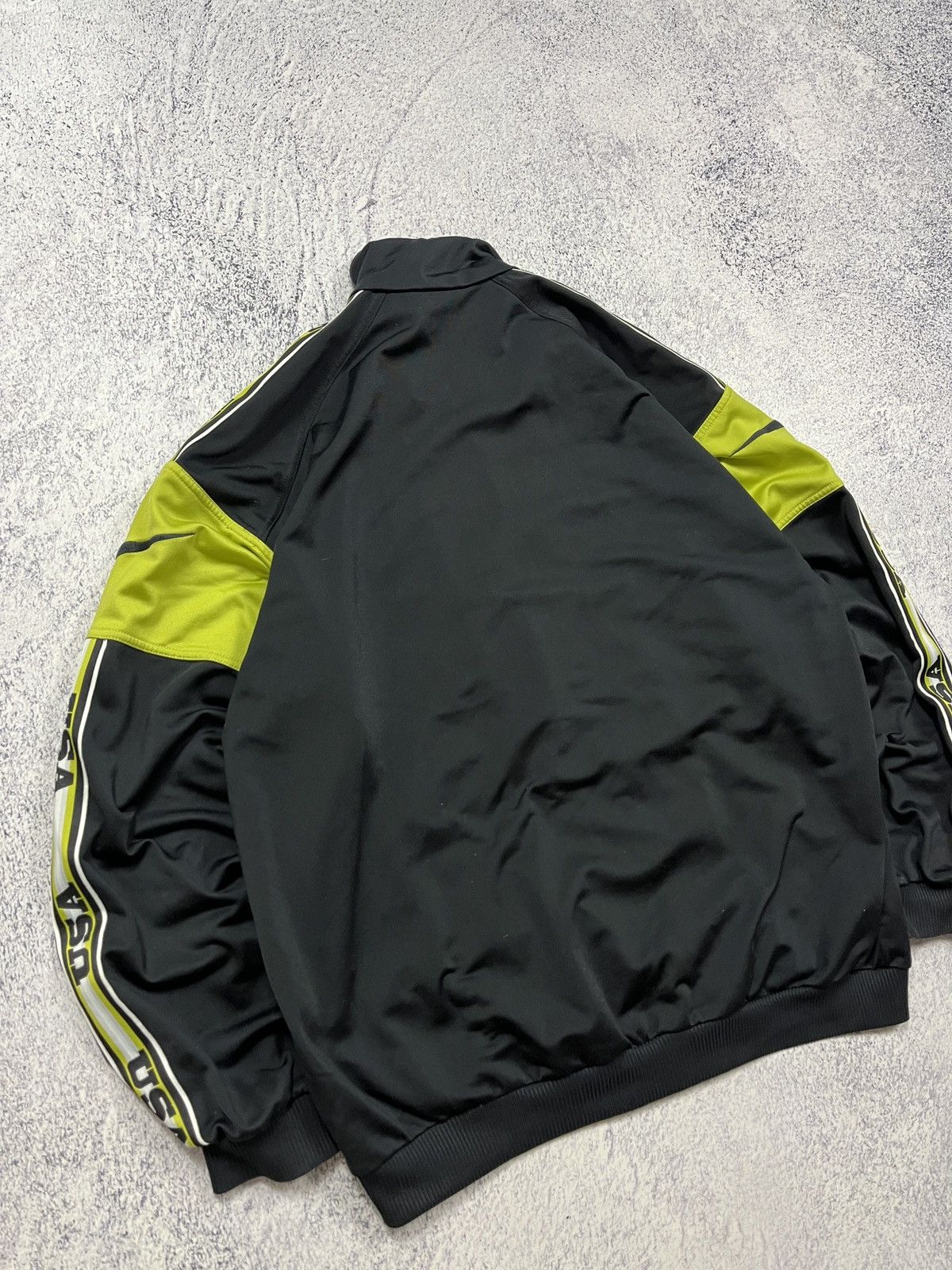 Nike × Vintage Vintage Nike 90s Big Swoosh USA Lampas Track Jacket Rare Y2k Size US M / EU 48-50 / 2 - 8 Thumbnail