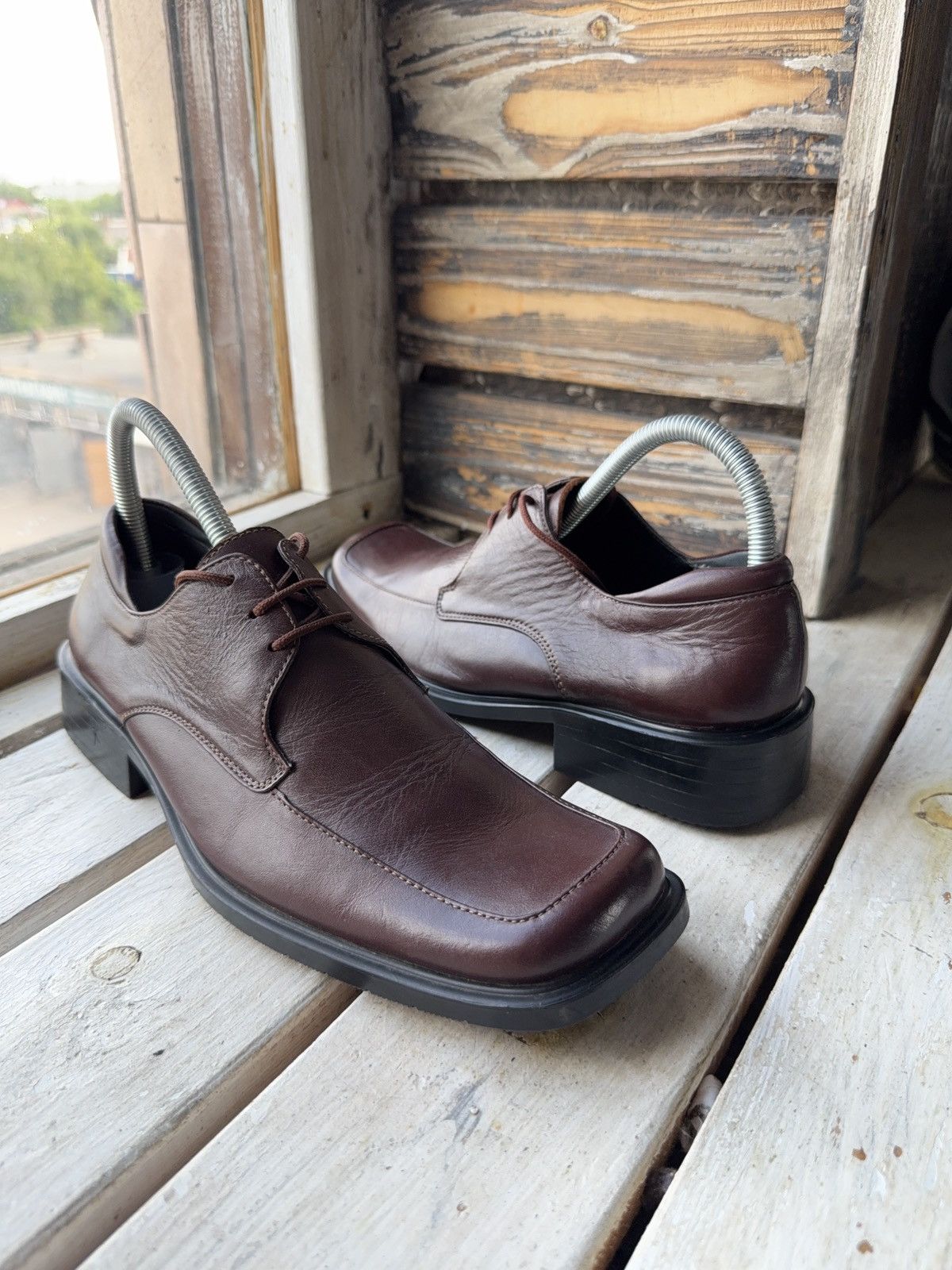 Other Concept by Domar Brown Square Toe Derby Shoes US8,5 EU41,5 Size US 8.5 / EU 41-42 - 1 Thumbnail