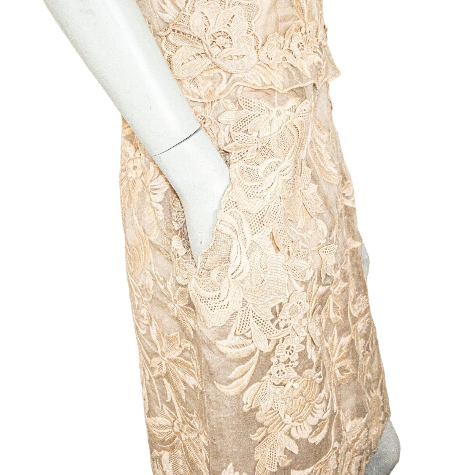 KOBI HALPERIN KOBI HALPERIN Emme Lace Dress in Champagne beige Size M / US 6-8 / IT 42-44 - 10 Thumbnail