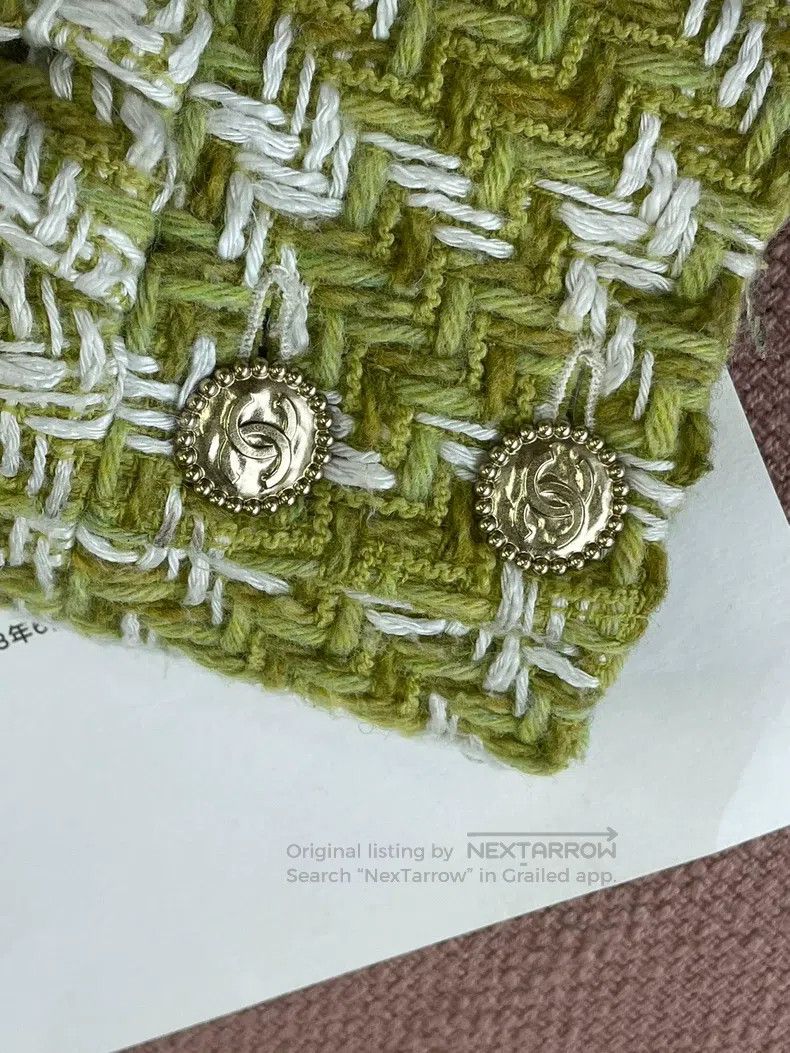 Chanel Chanel 22B grass green plaid woven jacket Size XS / US 0-2 / IT 36-38 - 5 Thumbnail