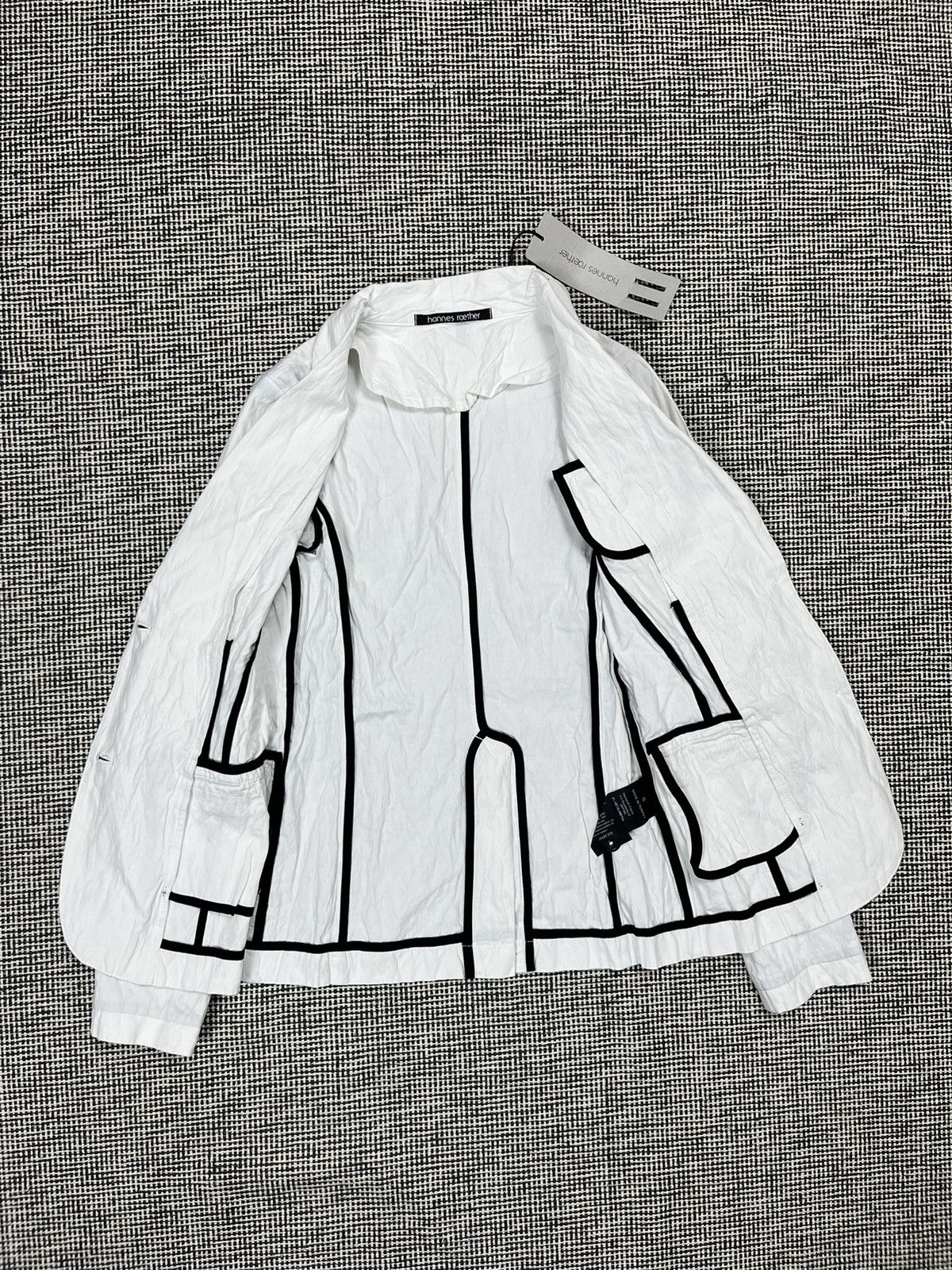 hannes roether Hannes Roether cotton + metal avant garde blazer NOS Size S / US 4 / IT 40 - 3 Thumbnail