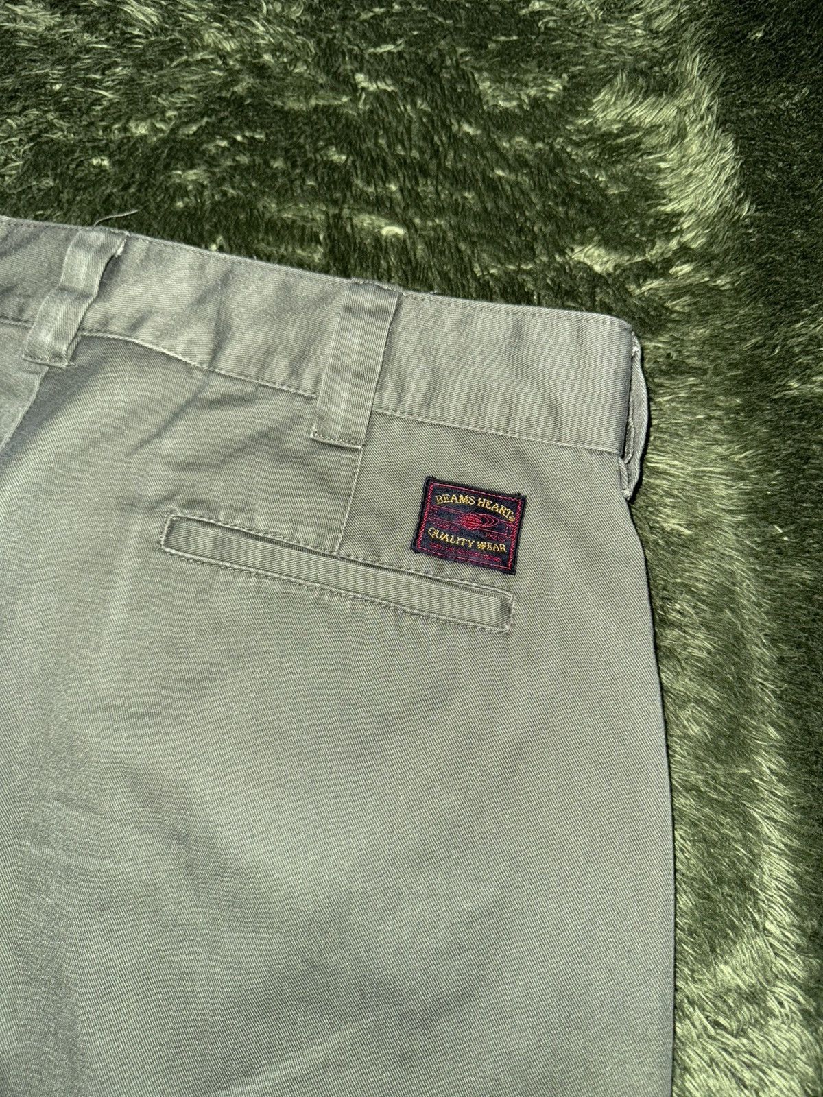 Beams Japan [L] BEAMS HEART JAPAN washed cotton chino pants olive Size US 34 / EU 50 - 10 Thumbnail