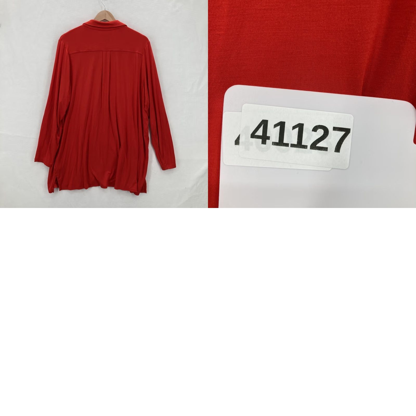 Lands' End Lands' End Shirt Womens 2X Red Button Front Long Sleeve Chest Pockets Lagenlook Size XXL / US 16-18 / IT 52-54 - 9 Thumbnail