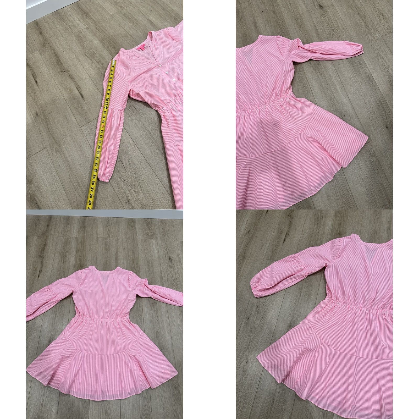 Lilly Pulitzer Lilly Pulitzer 16 Carla Striped Dress In Roxie Pink Harbor Stripe Puffy Sleeves Dress Women 16 Pink Striped Short Babies? Size XXL / US 16-18 / IT 52-54 - 9 Thumbnail