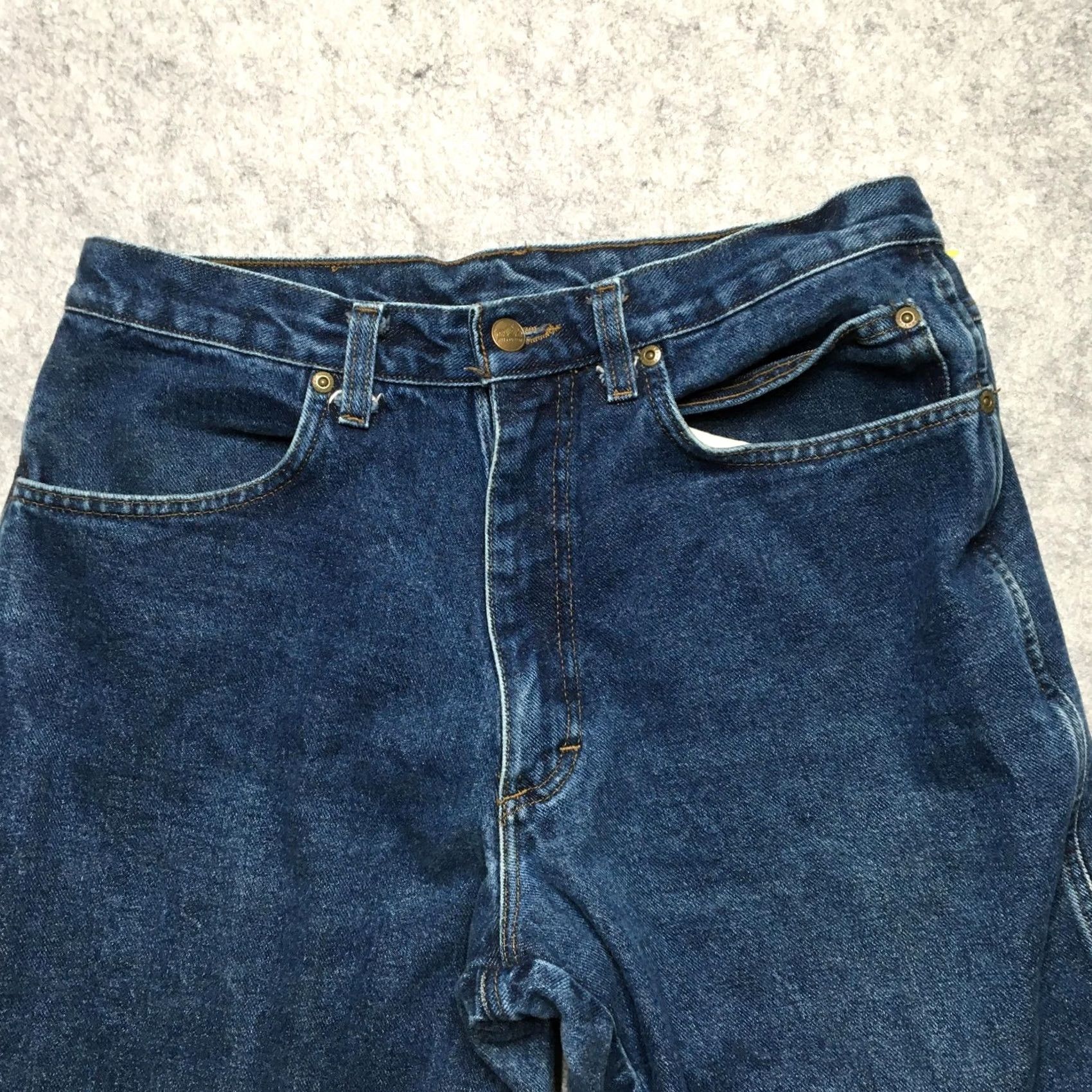 Denime VINTAGE Draggin Jeans Mens Jeans 32x33 Blue Reinforced Motorcycle Riding Denim 90s Mens Size US 32 / EU 48 - 3 Thumbnail