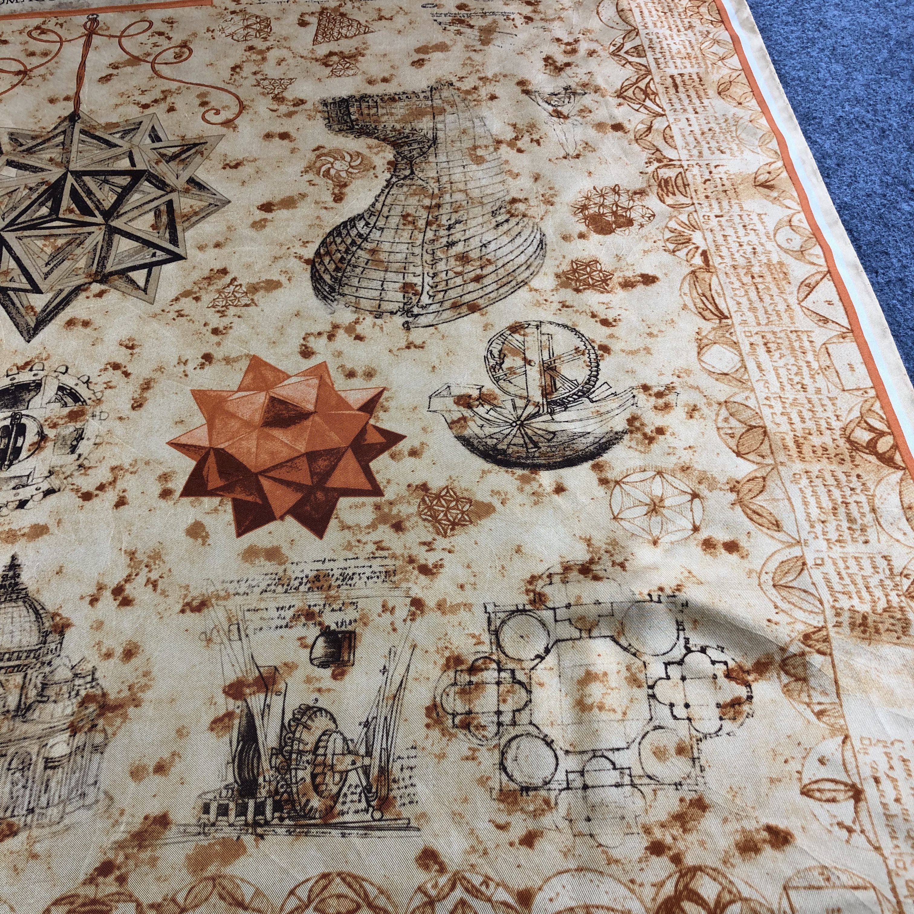 Trussardi Trussardi Omaggio A Leonardo Silk Scarf M446 Size ONE SIZE - 9 Thumbnail
