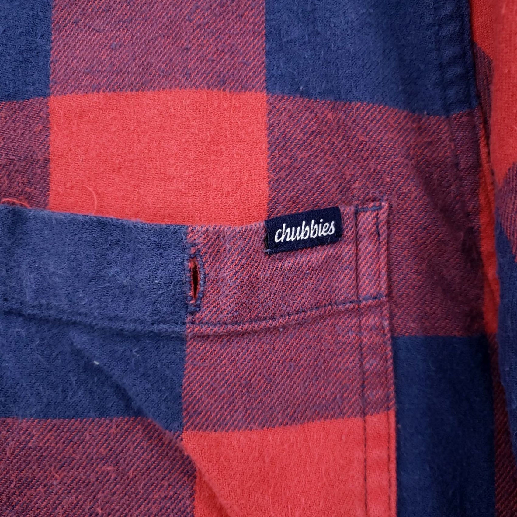 Chubbies Ch Chubbies Button Up Shirt Mens Medium Red Regular Fit Flannel Plaid Long Sleeve Size US M / EU 48-50 / 2 - 4 Thumbnail