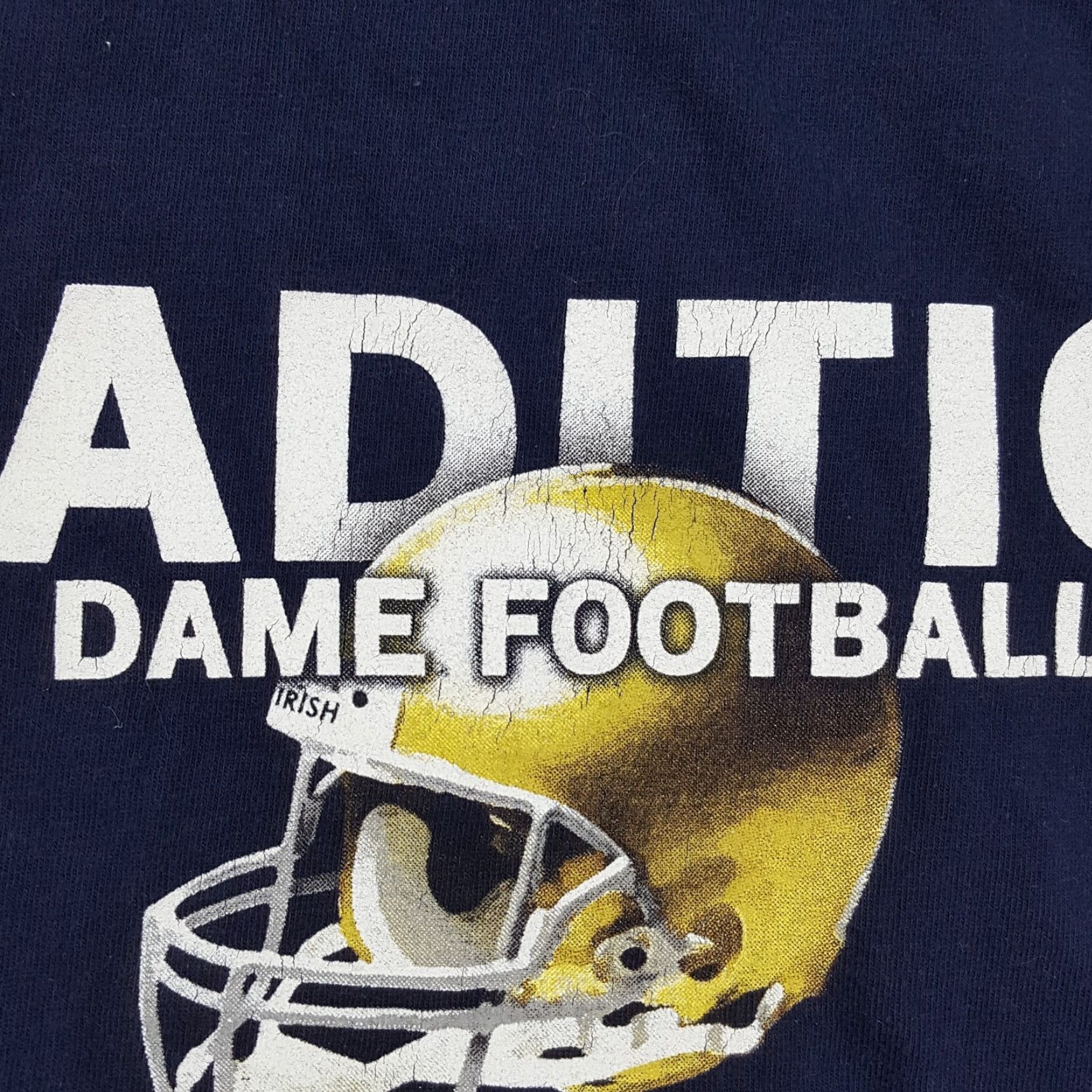 NCAA VINTAGE Notre Dame Football Fighting Irish NCAA Mens T-Shirt Blue S Nike? Size US S / EU 44-46 / 1 - 4 Thumbnail