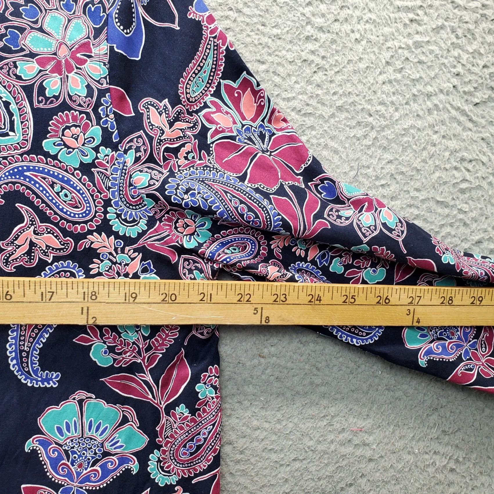 Vintage Chico's Shirt Top Womens L Multi Paisley Cotton Long Sleeve Collared Button-Up Shirt Size L / US 10 / IT 46 - 4 Thumbnail