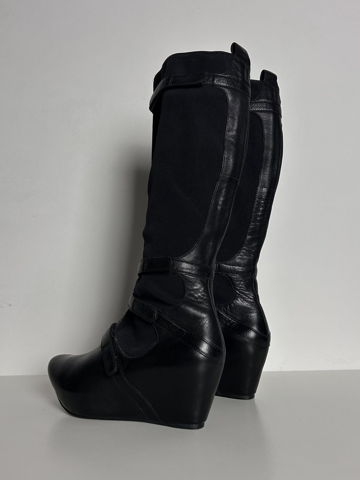 Other Unique wedge leather boots Size US 8 / IT 38 - 6 Thumbnail
