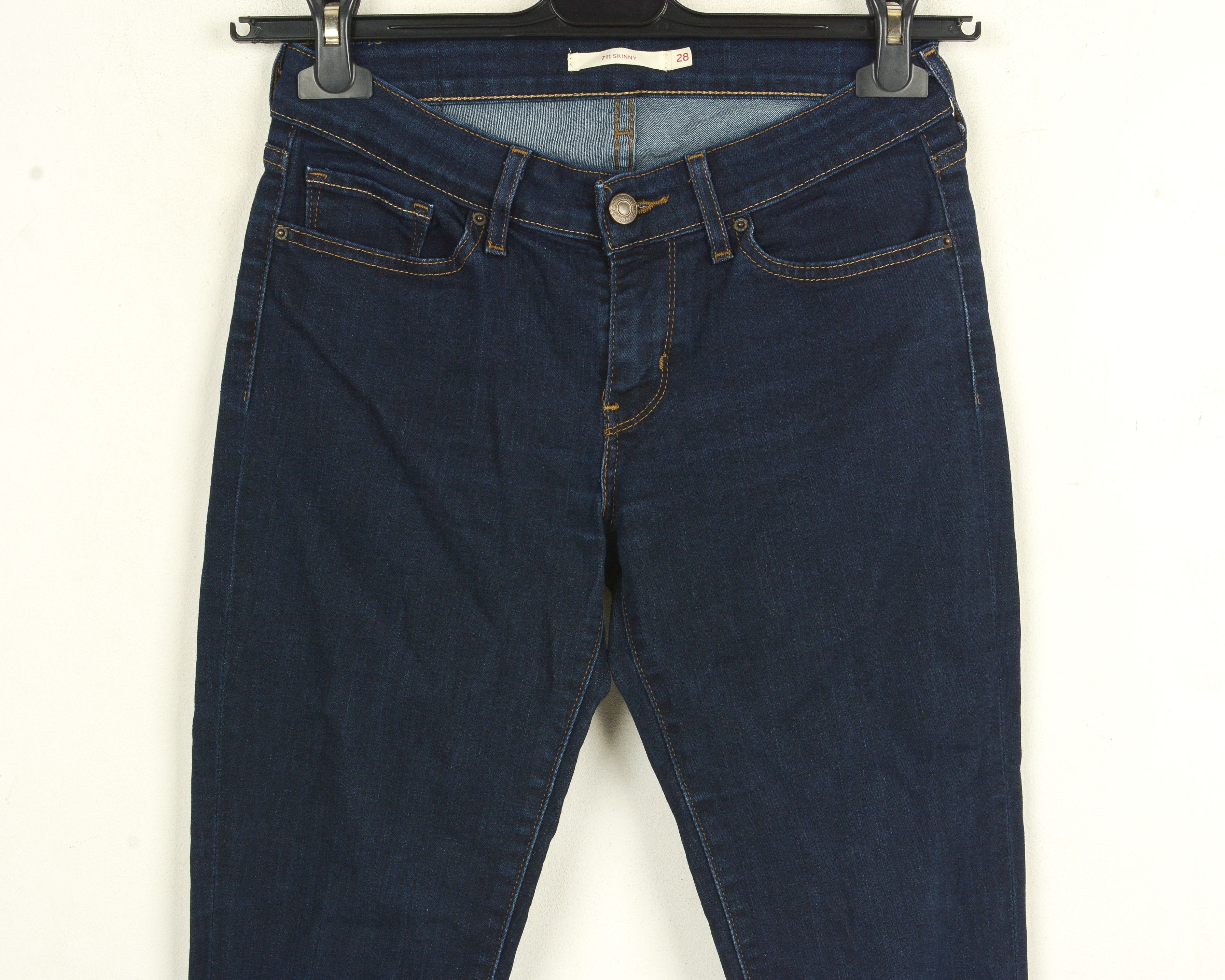 Levi's Strauss 711 W28 L34 Skinny Fit Slimming Jeans Denim Pants Size 28" / US 6 / IT 42 - 2 Thumbnail