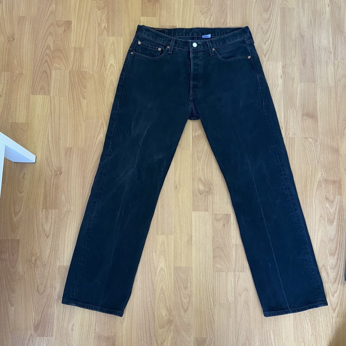 Levi's Levi’s Men’s 501 Button Fly Black Jeans Size 34x30 Size US 34 / EU 50 - 1 Thumbnail