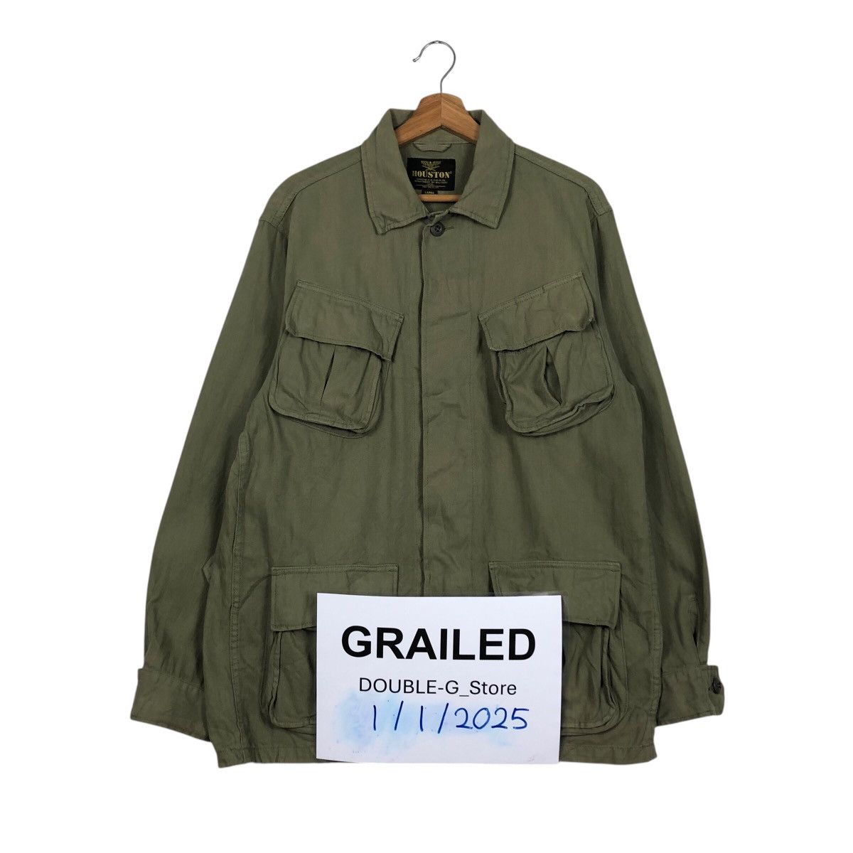 Other 📌Vintage Chore Worker Military Jacket Houston Multi Pockets Size US L / EU 52-54 / 3 - 1 Thumbnail