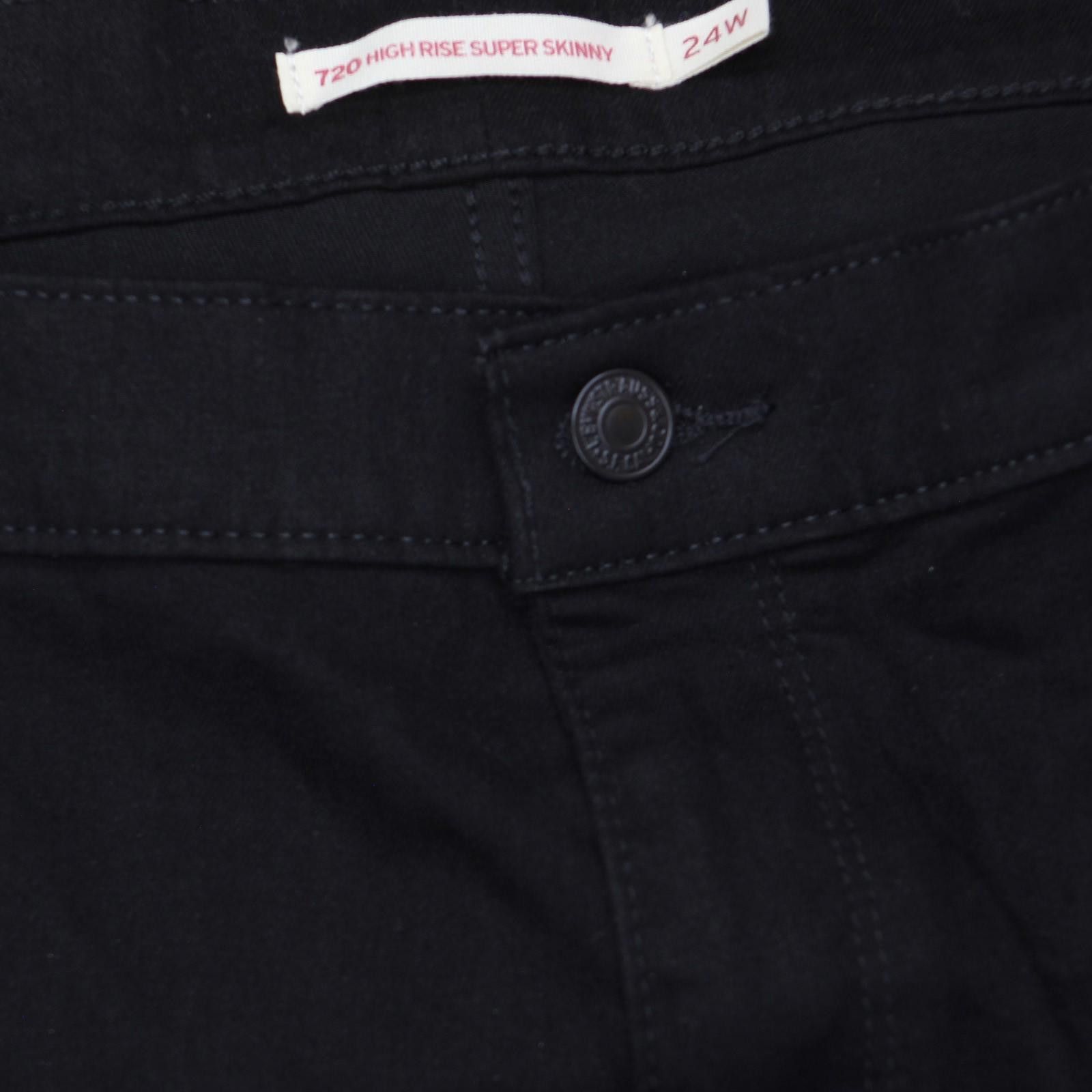 Levi's Nwt Levis 720 Rise Super Skinny Jeans Pants Black Night 24w Size 42" / US 20 - 5 Thumbnail