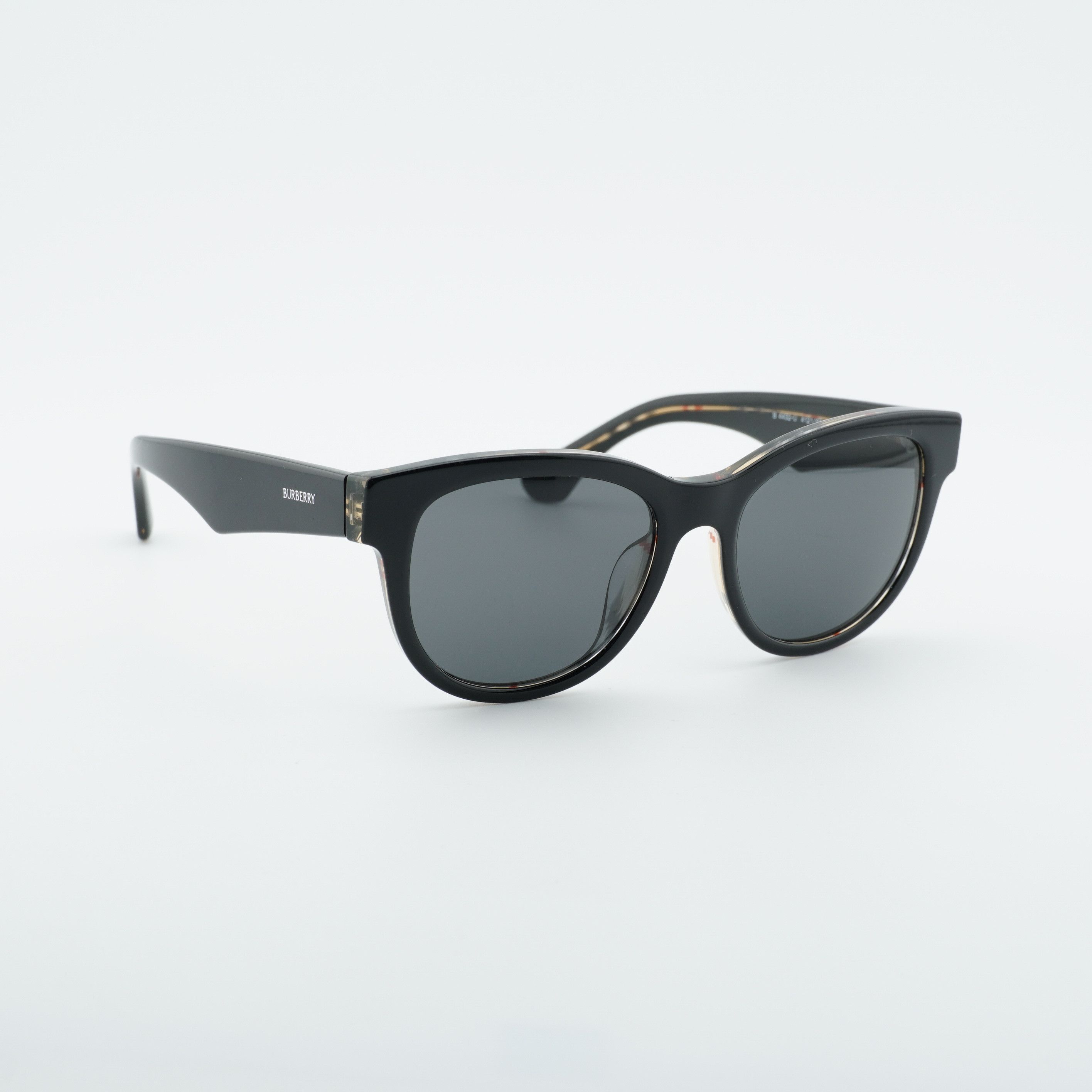 Burberry Burberry BE4432U 412187 Sunglasses Black on Check Square Fra Size ONE SIZE - 6 Thumbnail