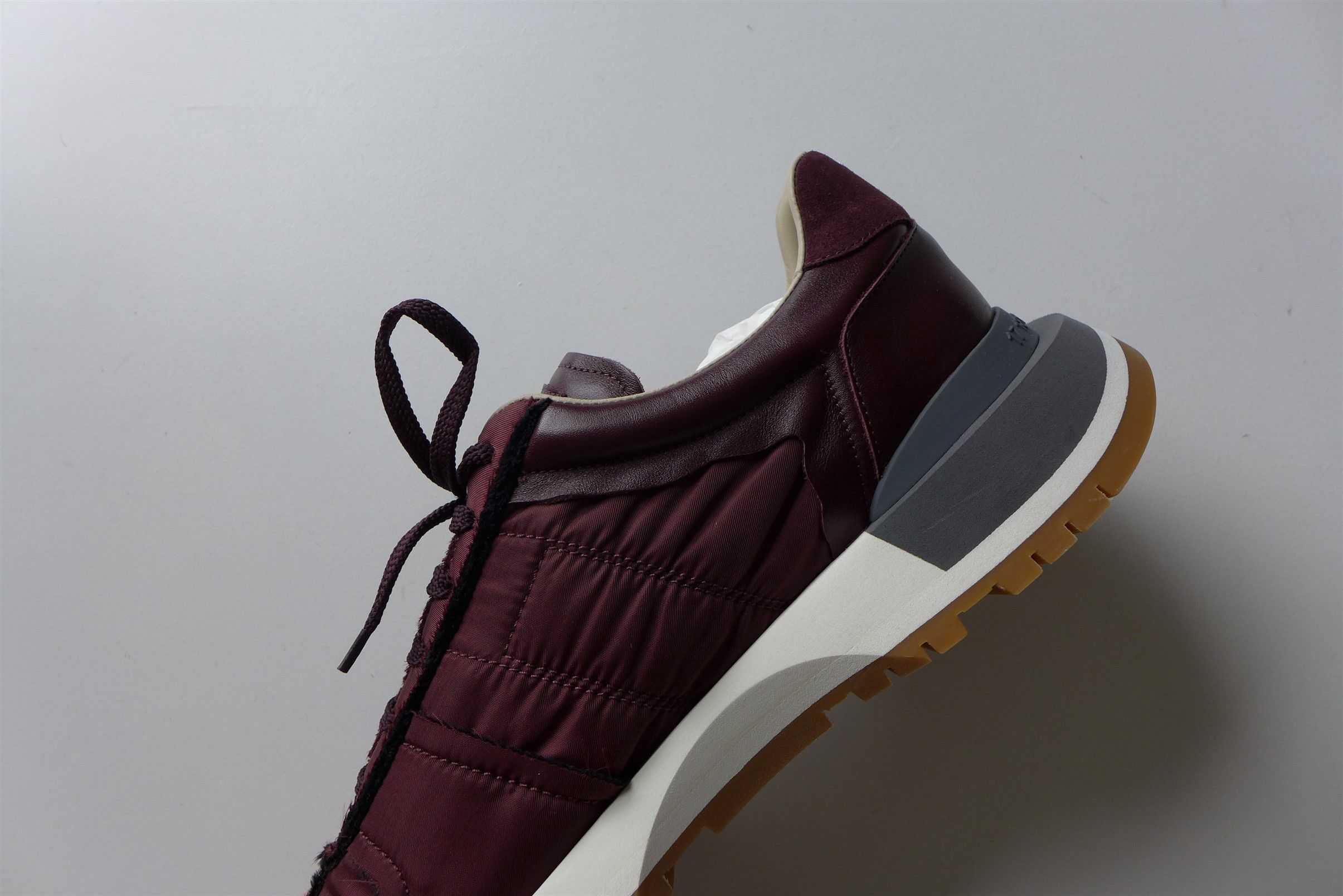 Maison Margiela Margiela Burgundy Runner Evolution Sneakers Size US 12 / EU 45 - 10 Thumbnail