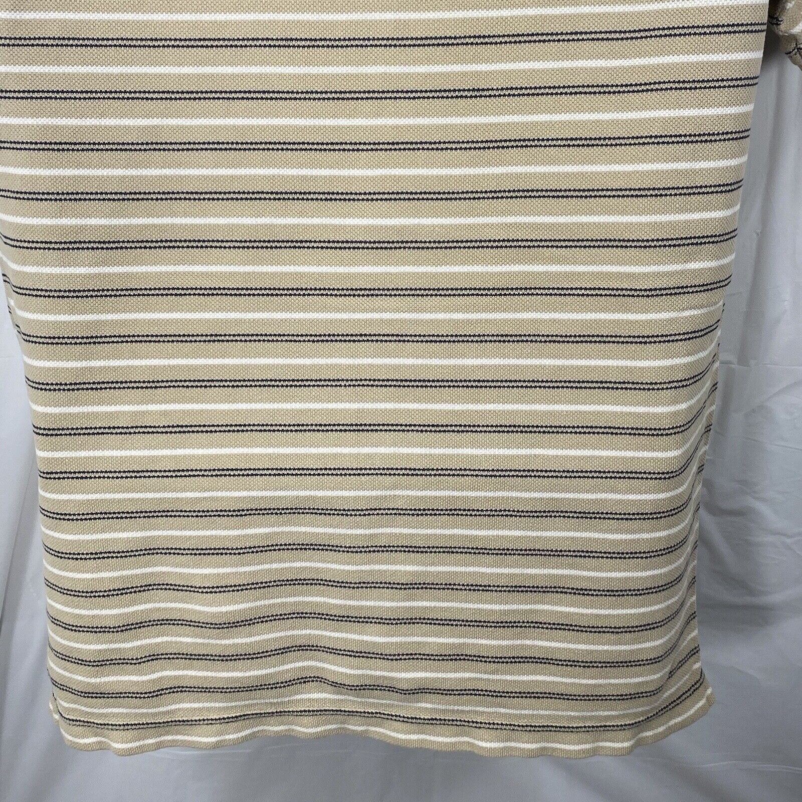 Timberland Timberland Small Beige Striped Short Sleeve Polo Shirt Size US M / EU 48-50 / 2 - 8 Thumbnail