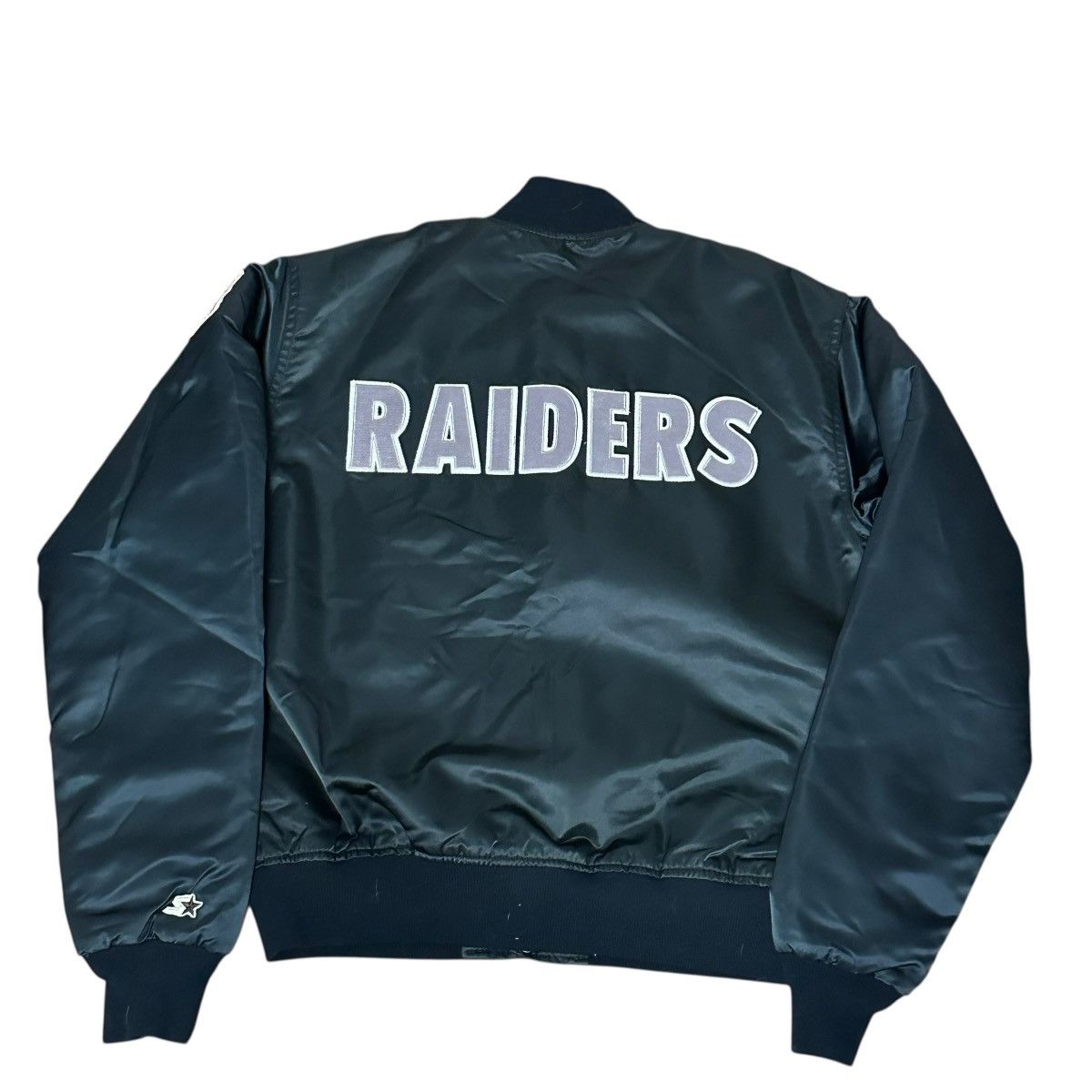 Starter VTG 90s NFL OAKLAND RAIDERS STARTER SATIN BOMBER JACKET LUSA Size US L / EU 52-54 / 3 - 2 Thumbnail