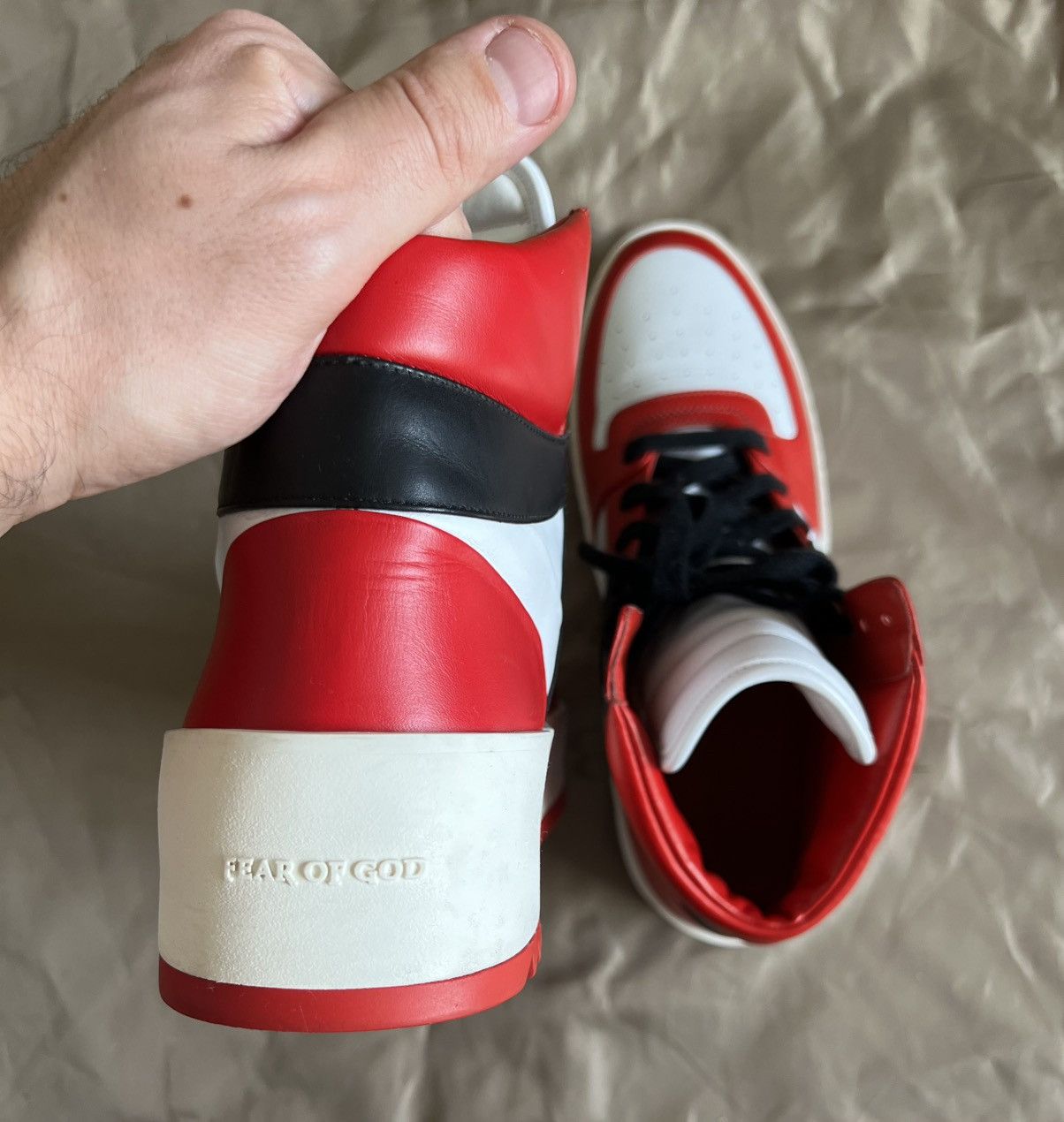 Fear of God Fear of God - Basketball Leather High-Top Sneakers Size 41 Size US 8 / EU 41 - 5 Thumbnail