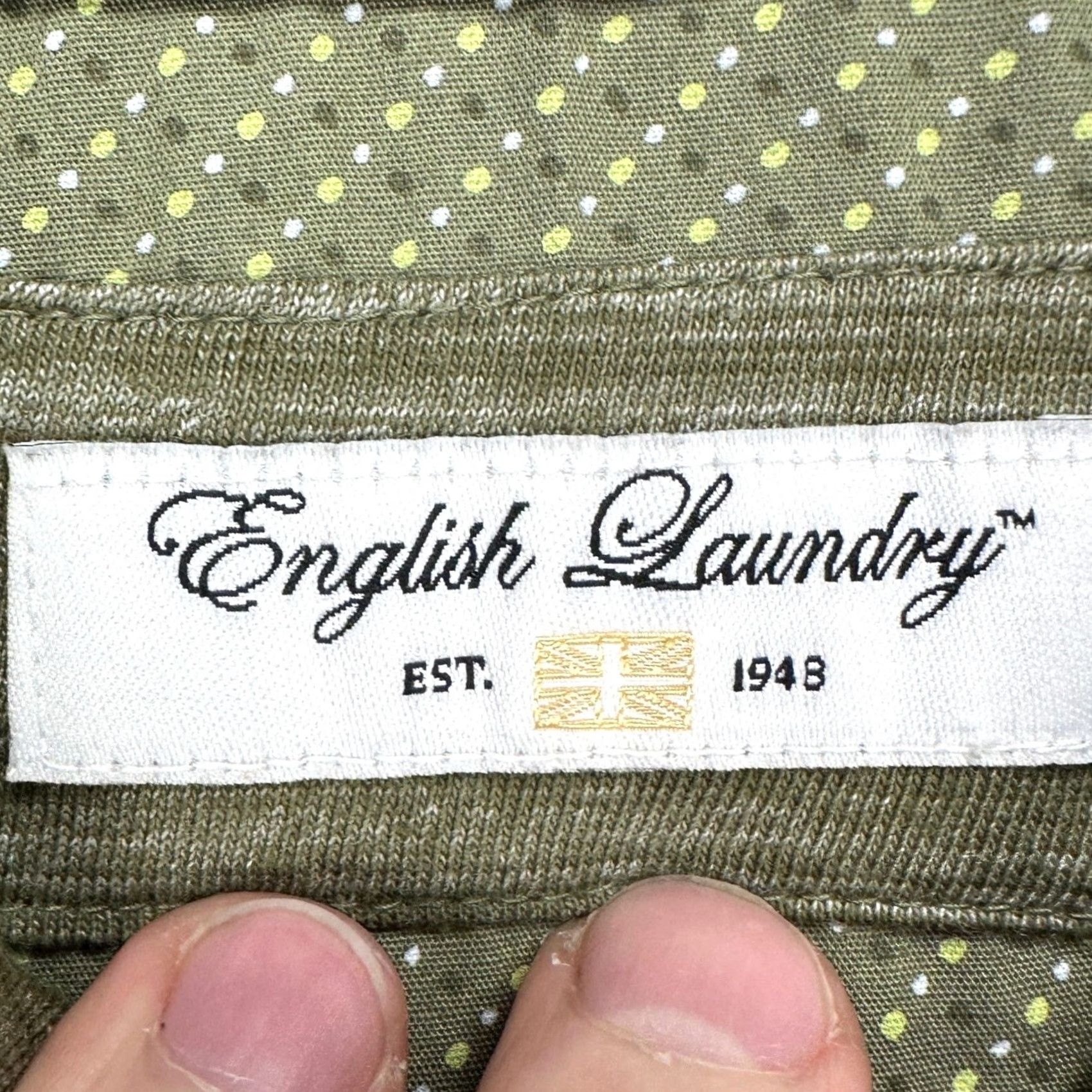 English Laundry VINTAGE? No. English Laundry Polo Shirt Mens Medium Olive Green Stripe Rugby Golf Casual NEW Shirt Mens Medium Green Stripe Rugby Golf Casual NEW Size US M / EU 48-50 / 2 - 4 Thumbnail