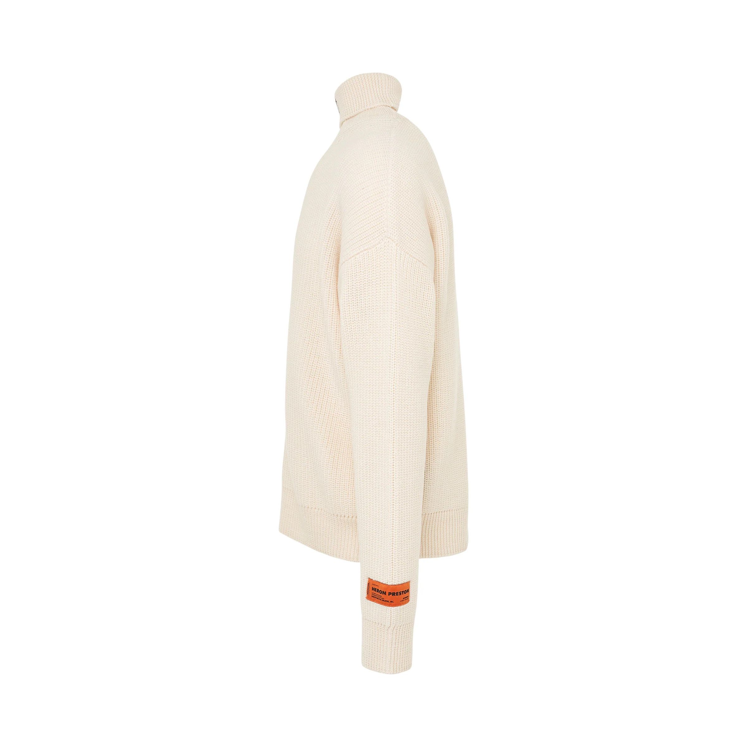 Heron Preston o1mris0824 Knit Rollneck in Ivory Size US M / EU 48-50 / 2 - 3 Thumbnail