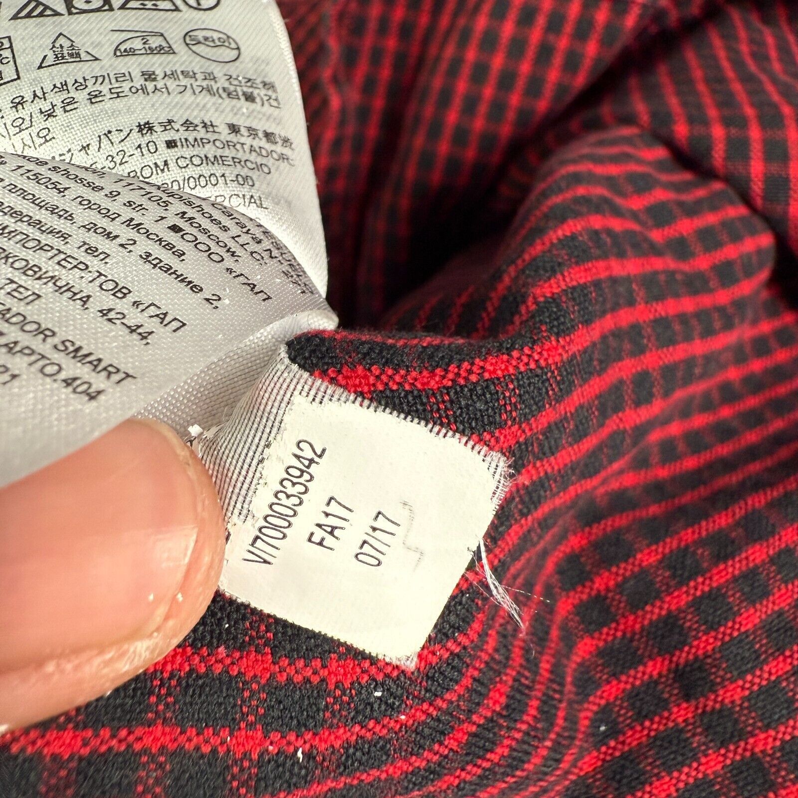AMI × Gap Gap AMI Alexander Mattiussi Shirt Mens S Red Black Plaid Size US S / EU 44-46 / 1 - 7 Thumbnail