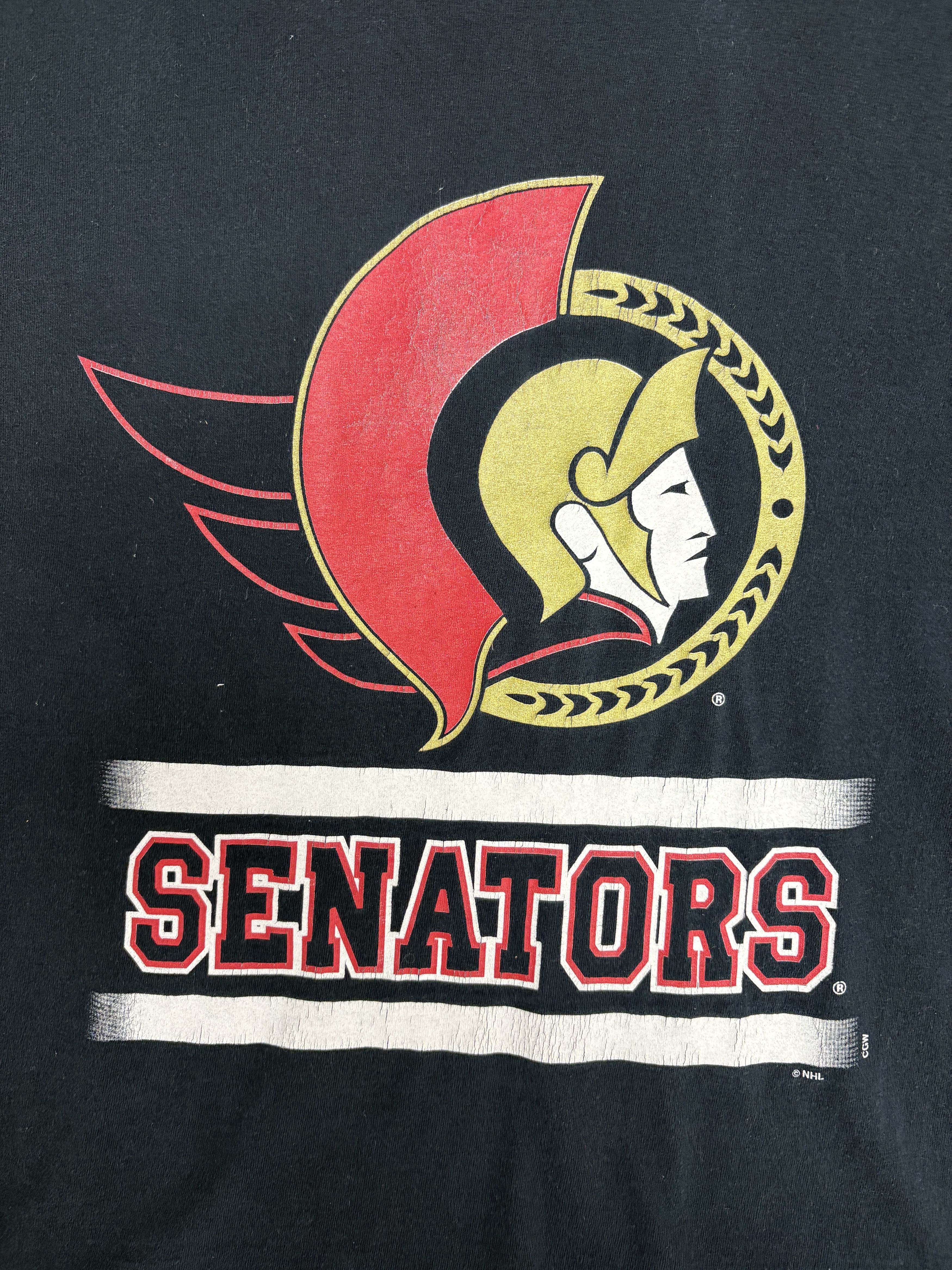 Vintage Ottawa Senators Vintage Black T-Shirt Tee Size US M / EU 48-50 / 2 - 2 Thumbnail