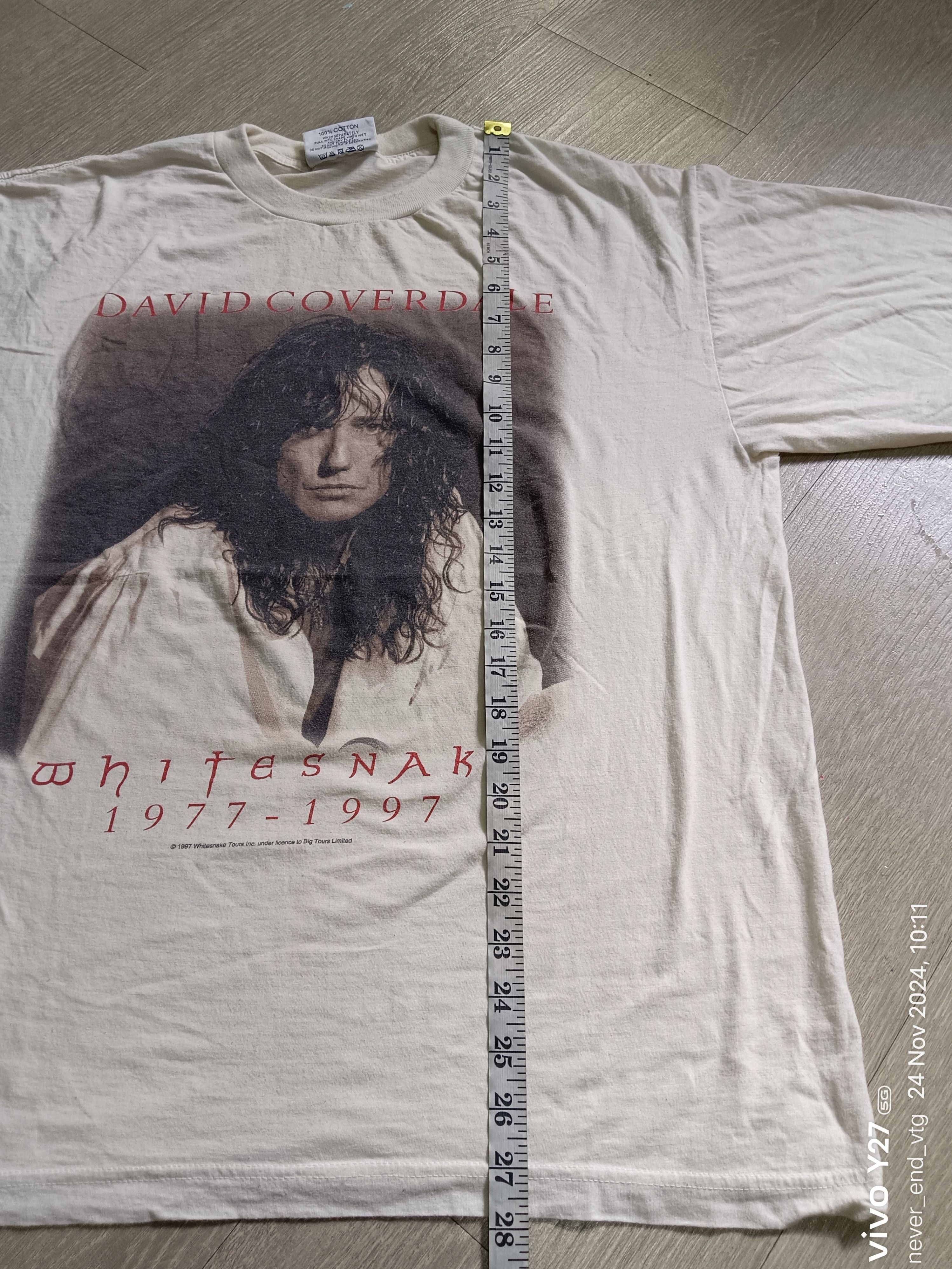 Band Tees VINTAGE DAVID COVERDALE WHITHESNAKETOUR TEE Size US XL / EU 56 / 4 - 8 Thumbnail