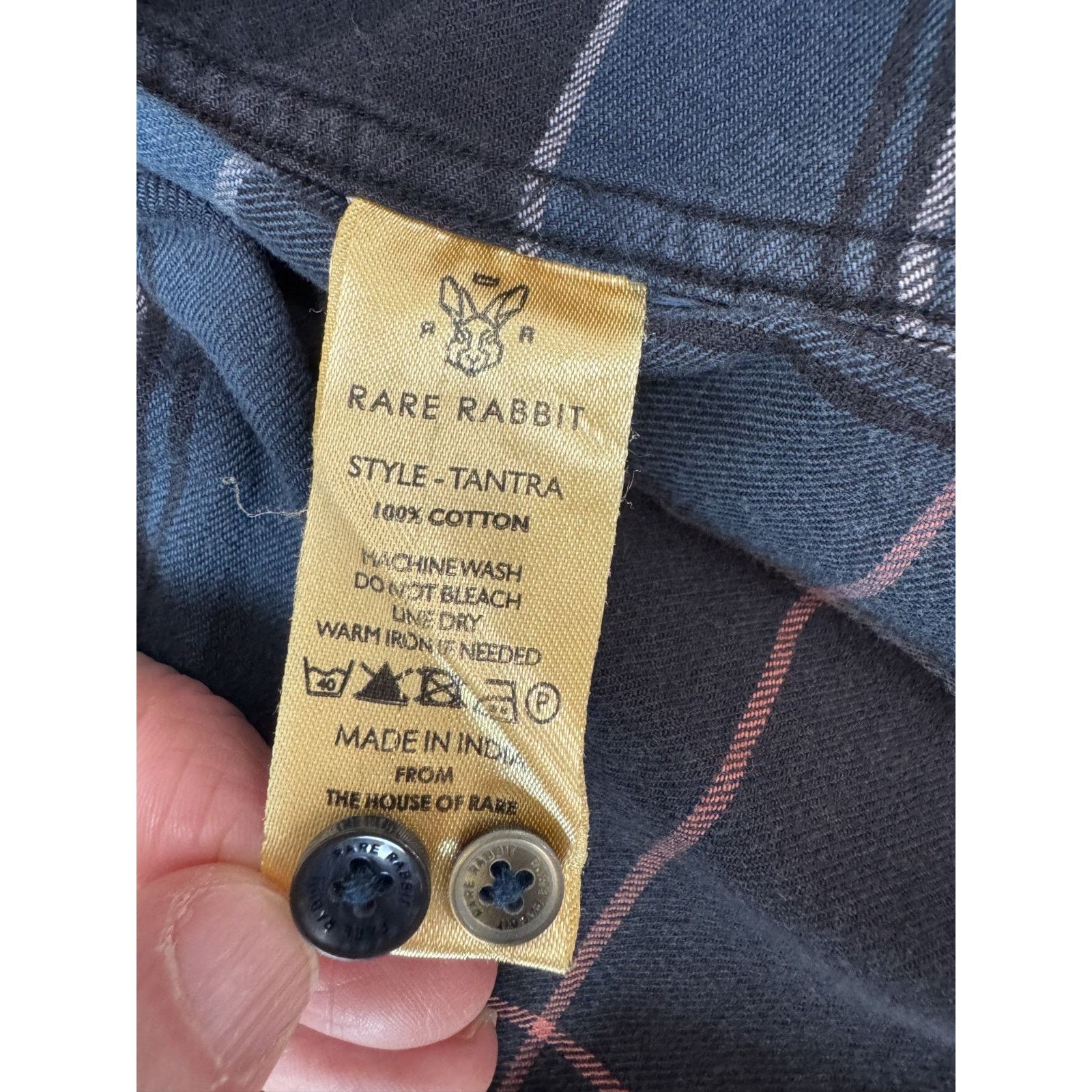 Other Rare Rabbit Men's Plaid Button Up Shirt Trantra Large Size US L / EU 52-54 / 3 - 8 Thumbnail