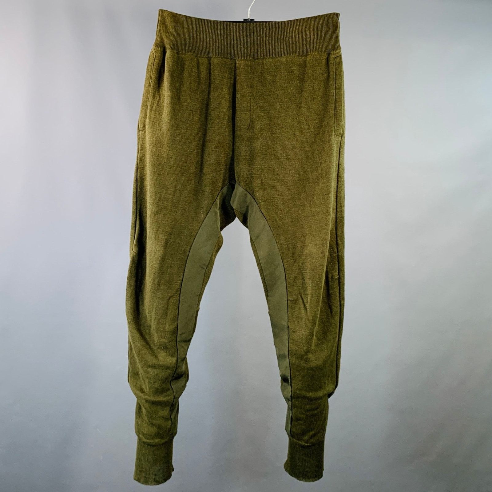 Haider Ackermann Size M Pulau Olive Knit Linen Elastic Waistband Casual Pants Size US 34 / EU 50 - 1 Thumbnail