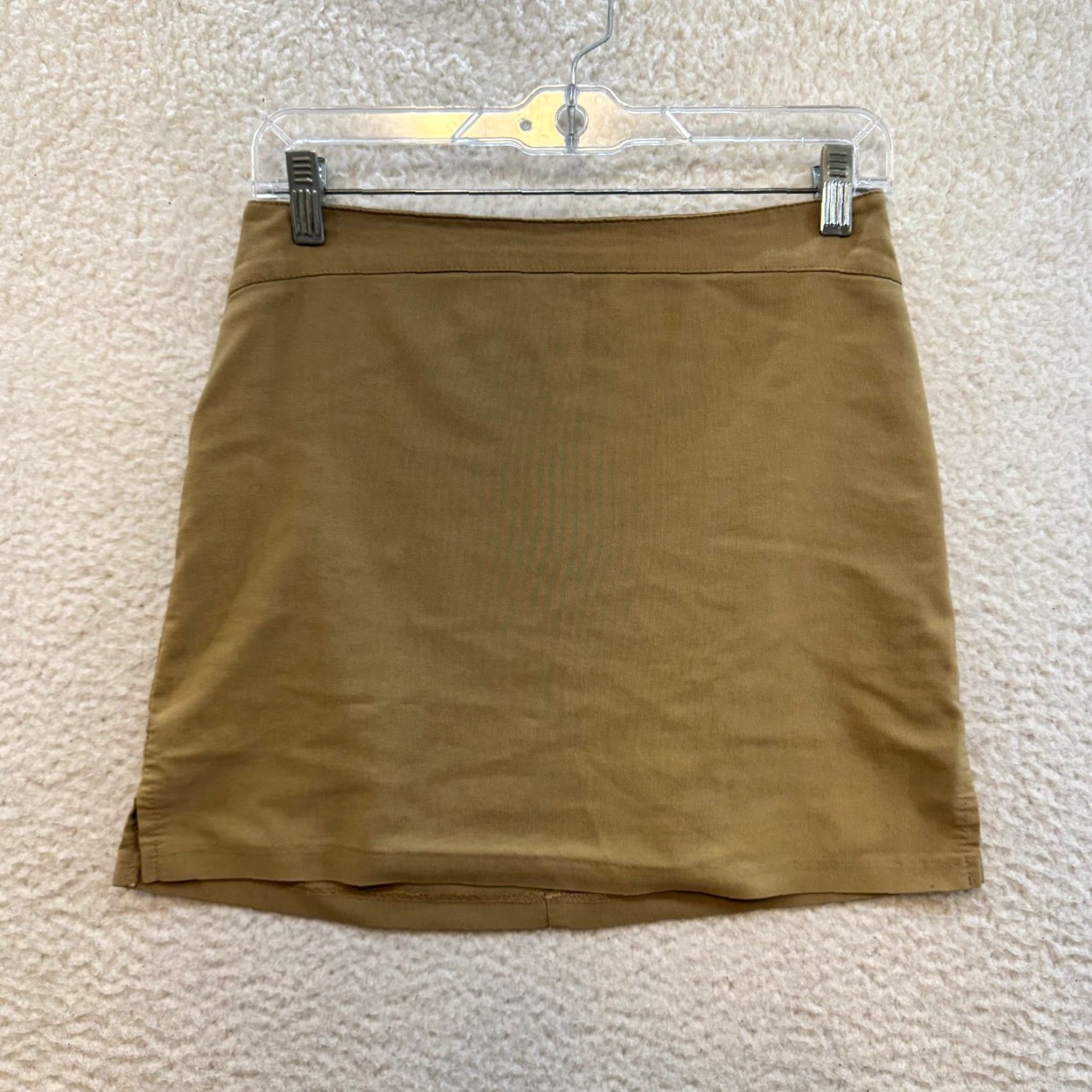 Vintage VINTAGE 90s Y2K Spice WEar Mini Skirt 4 Small Beige Tan Corpcore Office Siren Fairy Women's? Size 27" / US 4 / IT 40 - 2 Thumbnail