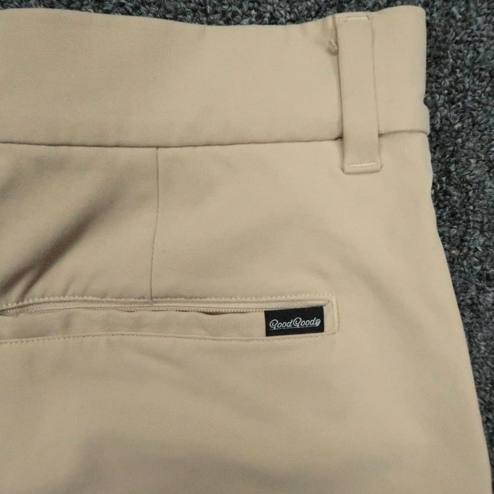 Vintage Good Good Pants Mens 28x30 Khaki Tan Jogger Zip Pocket Chino Stretch Size US 28 / EU 44 - 5 Thumbnail