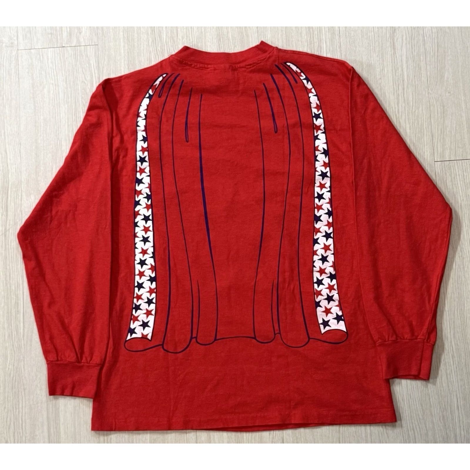Hanes VINTAGE Hanes 80s Team USA Captain America Longsleeve Shirt L Red Crew Neck US Patriotic Sports 80s 90s Logo Graphic Print Unisex Adults Size US L / EU 52-54 / 3 - 2 Thumbnail