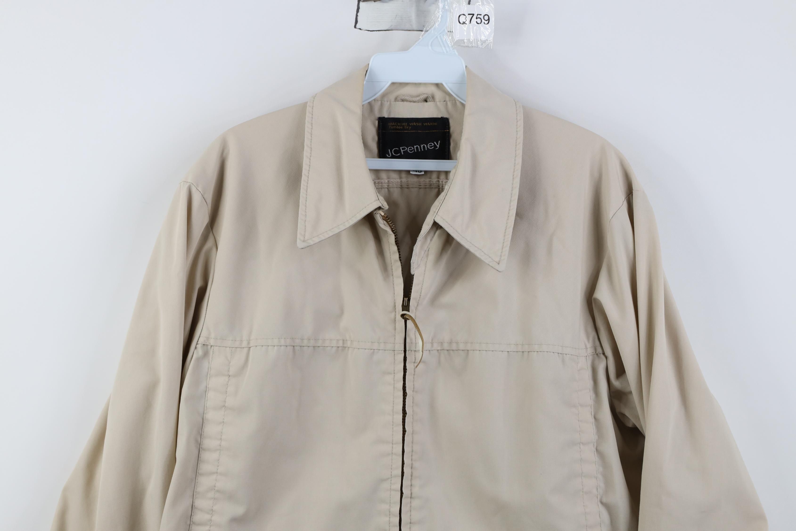 Vintage Vintage 70s Streetwear Full Zip Bomber Jacket Beige USA Size US XXL / EU 58 / 5 - 2 Thumbnail