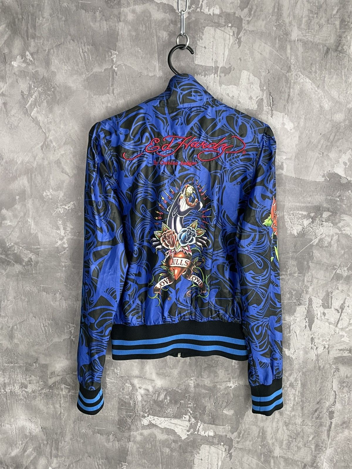 Ed Hardy Y2K Ed Hardy Overprint Grunge Vibe Glamour Track Jacket Size M / US 6-8 / IT 42-44 - 2 Thumbnail
