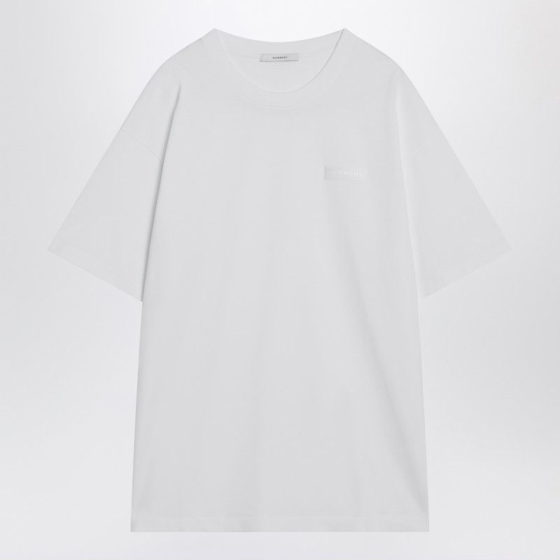 Givenchy Givenchy White Cotton T-Shirt With Logo Patch Size US S / EU 44-46 / 1 - 1 Thumbnail