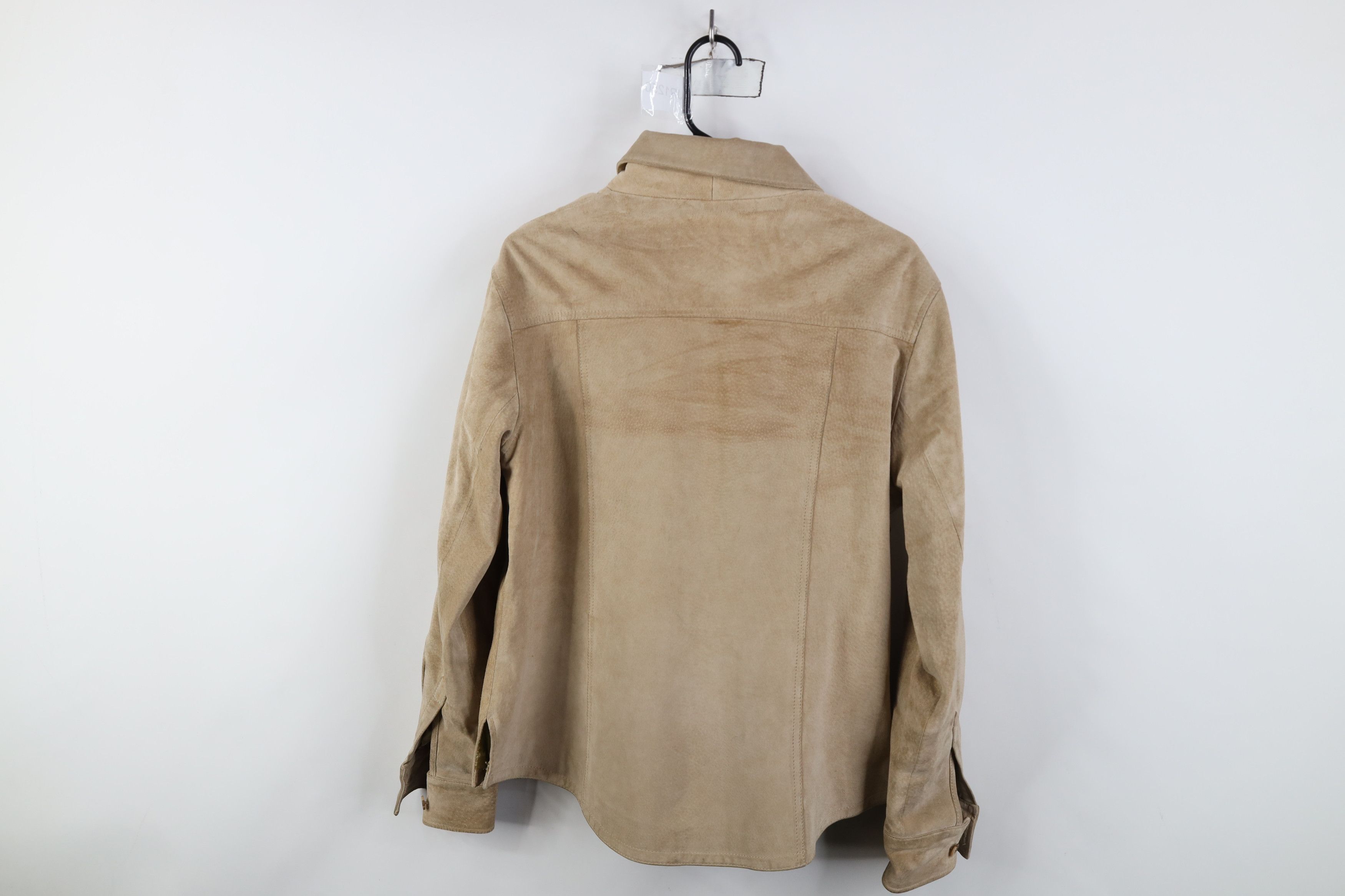 Vintage Vintage 90s Streetwear Suede Leather Button Shirt Jacket Size L / US 10 / IT 46 - 11 Thumbnail