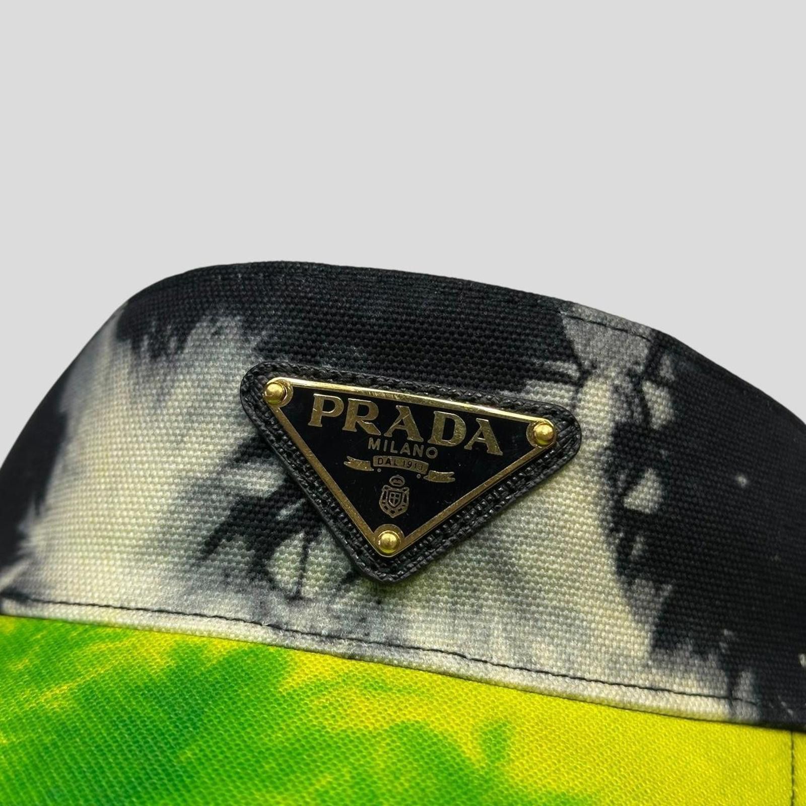 Prada Prada Milano Tie-Dye Triangle Logo Visor Cap - M Size ONE SIZE - 4 Thumbnail