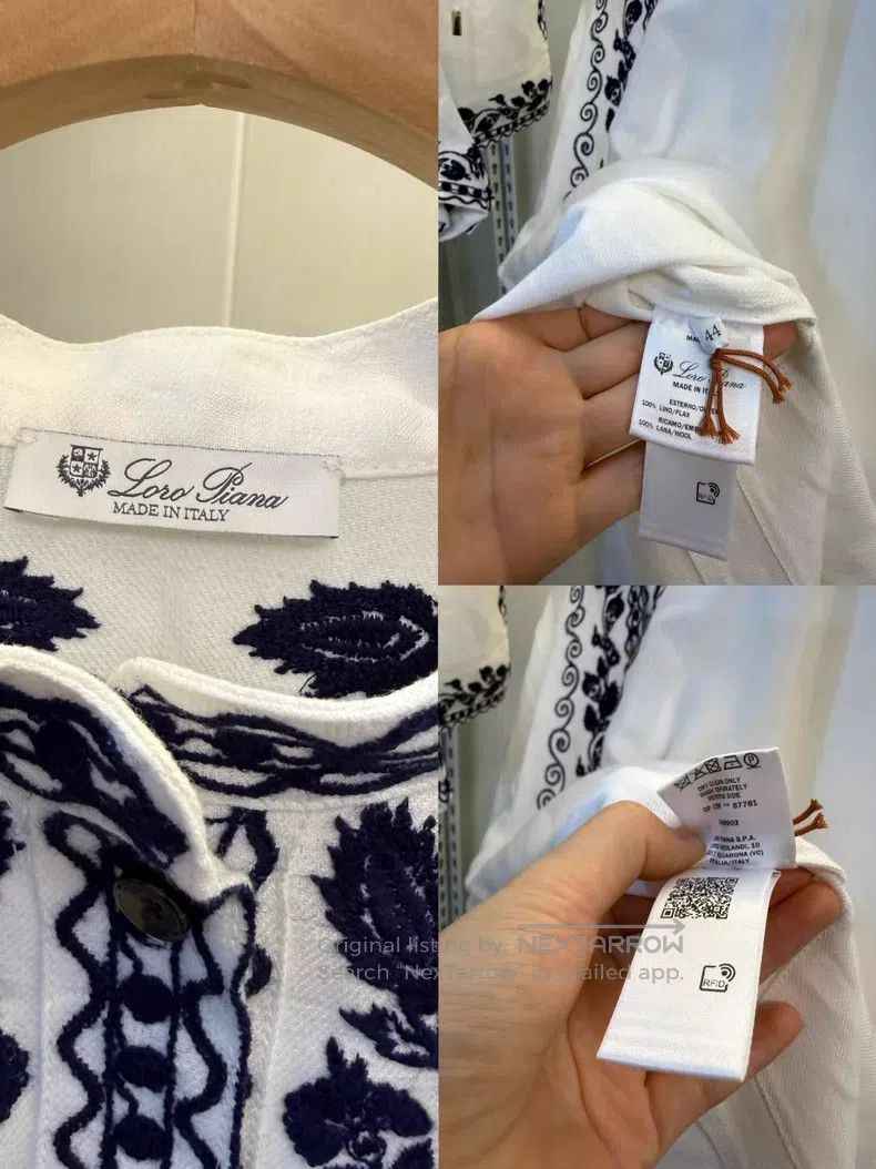 Loro Piana Loro Piana Holiday Series Embroidered Linen Shirt Dress Size M / US 6-8 / IT 42-44 - 8 Thumbnail